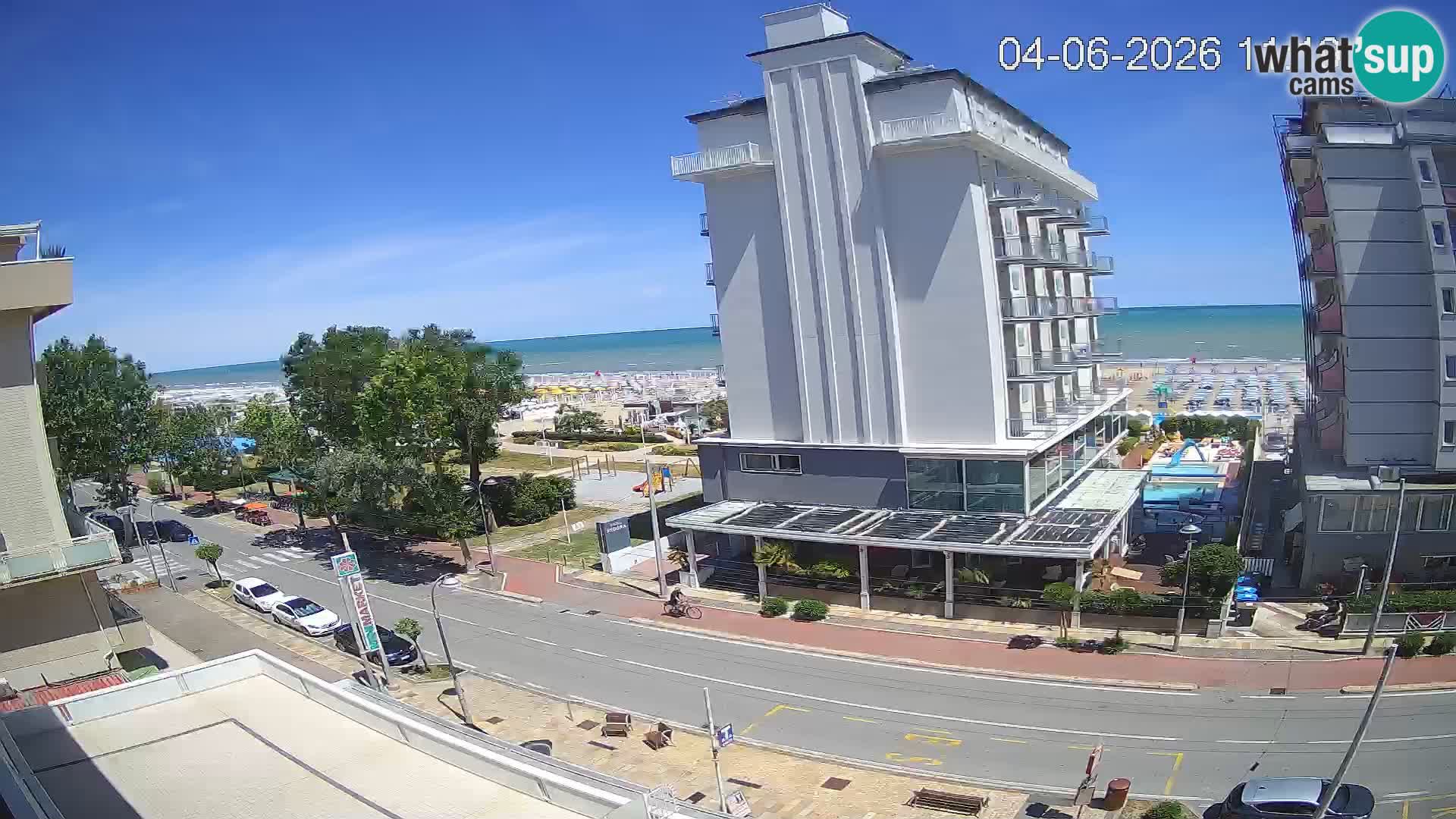 Riccione web kamera plaža i vrtovi La Malfa – plaža Bagni Oreste 115