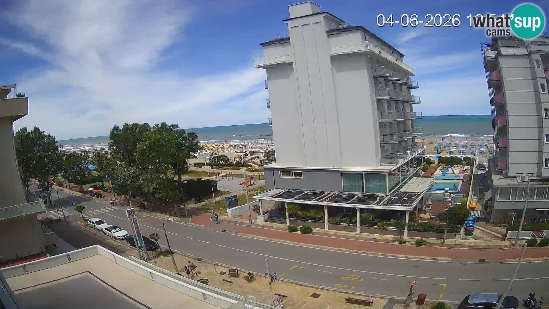 Riccione webcam playa y jardines La Malfa – Playa Bagni Oreste 115