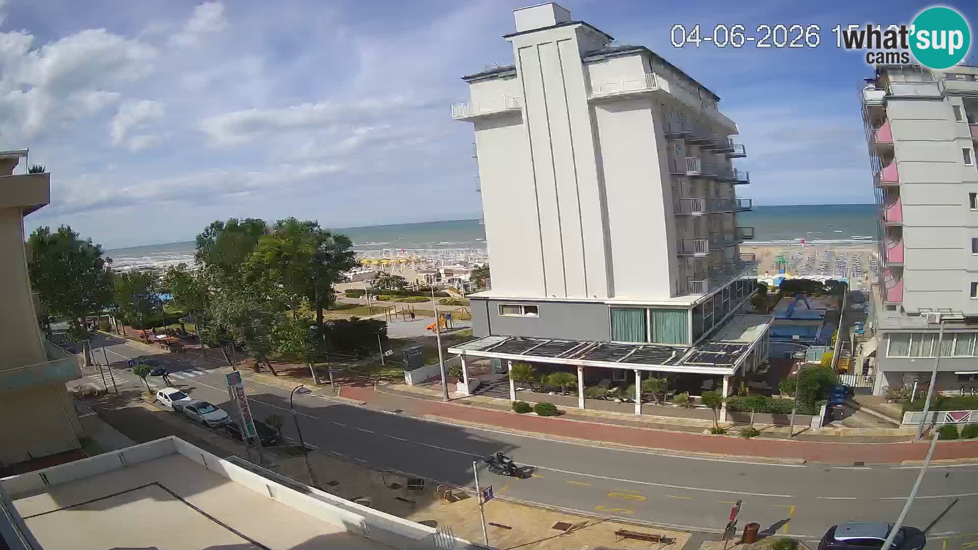 Riccione webcam playa y jardines La Malfa – Playa Bagni Oreste 115