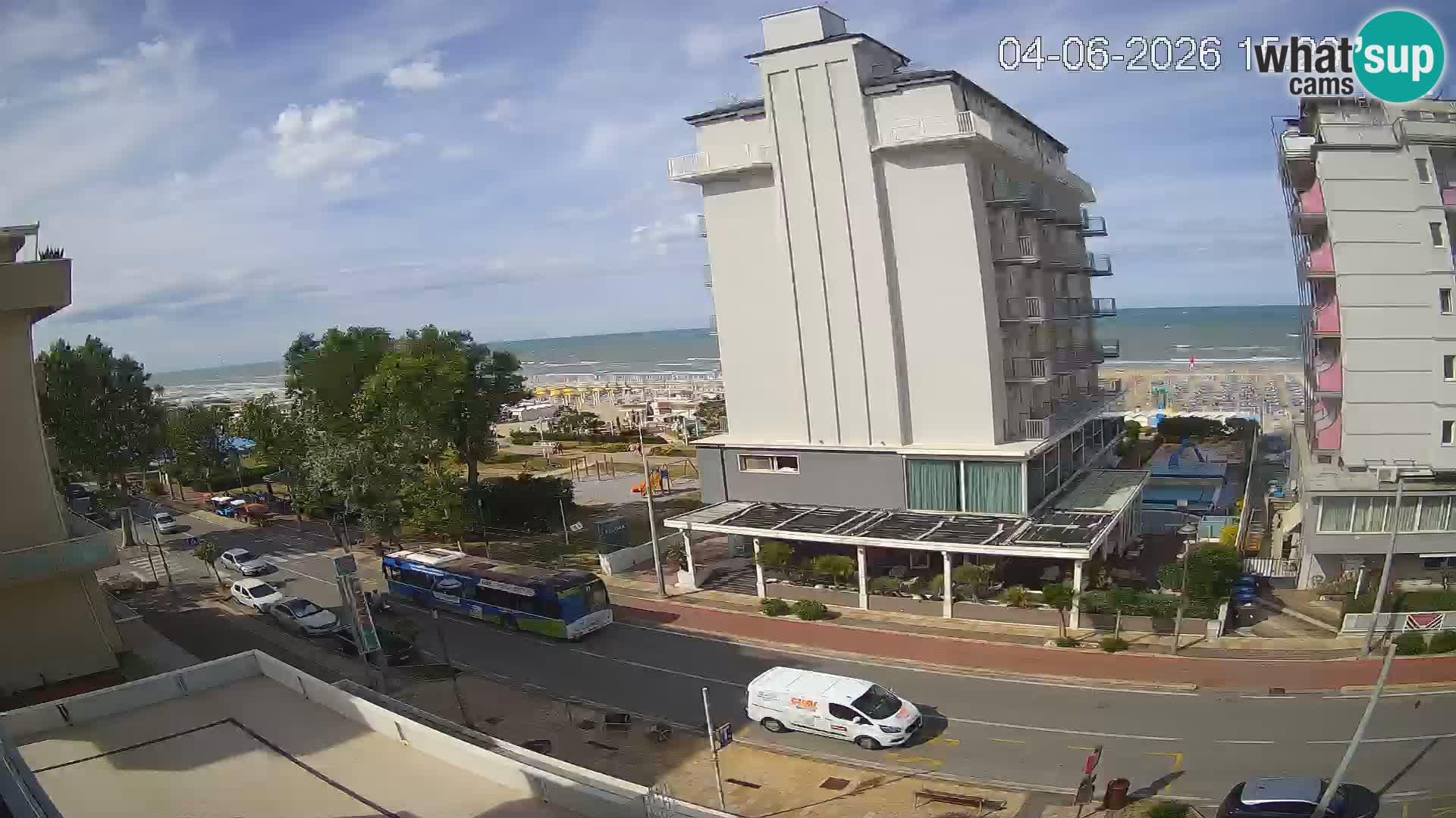 Riccione webcam plage et jardins La Malfa – Bagni Oreste plage 115