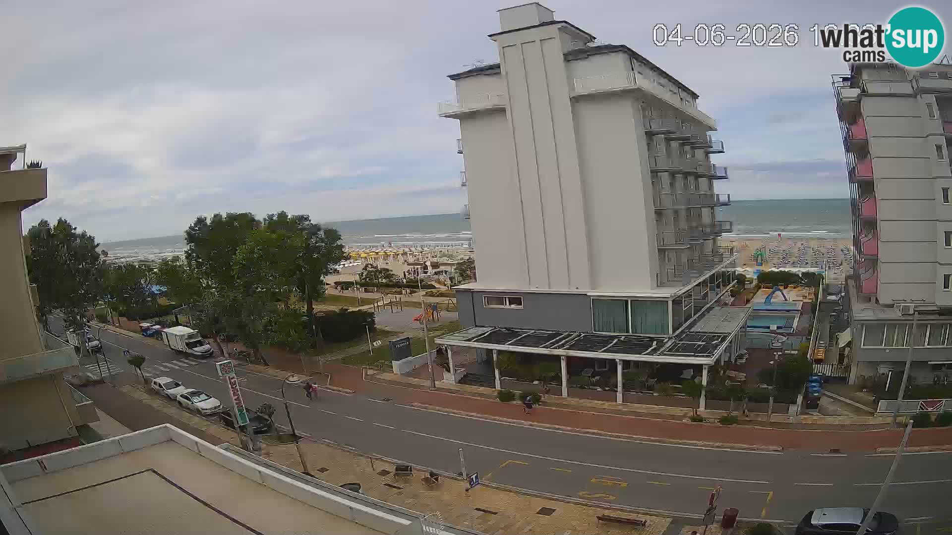 Riccione webcam plage et jardins La Malfa – Bagni Oreste plage 115