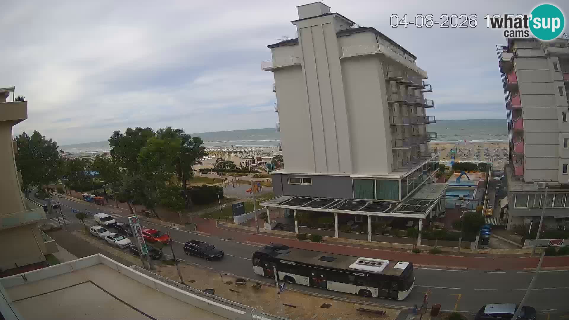 Riccione webcam plage et jardins La Malfa – Bagni Oreste plage 115