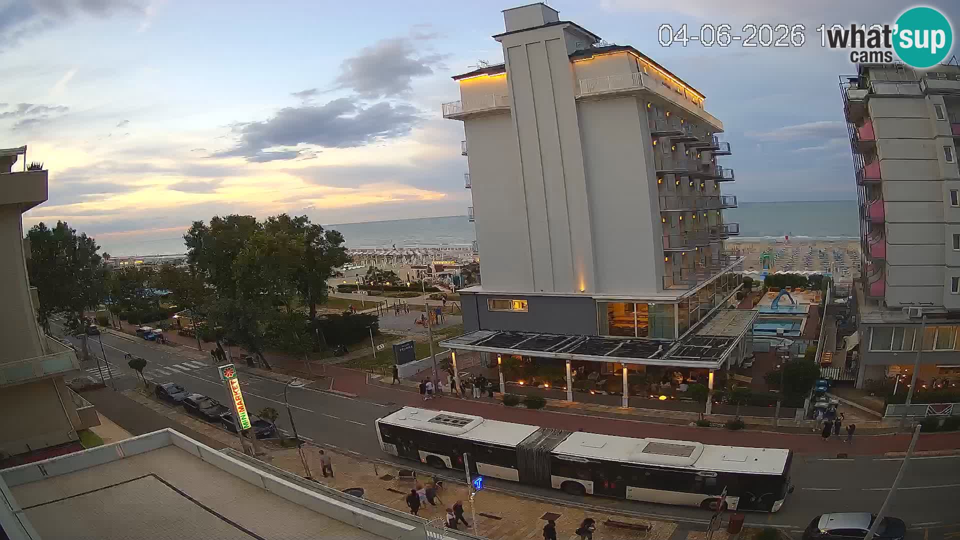 Riccione webcam spiaggia e giardini La Malfa – Bagni Oreste spiaggia 115