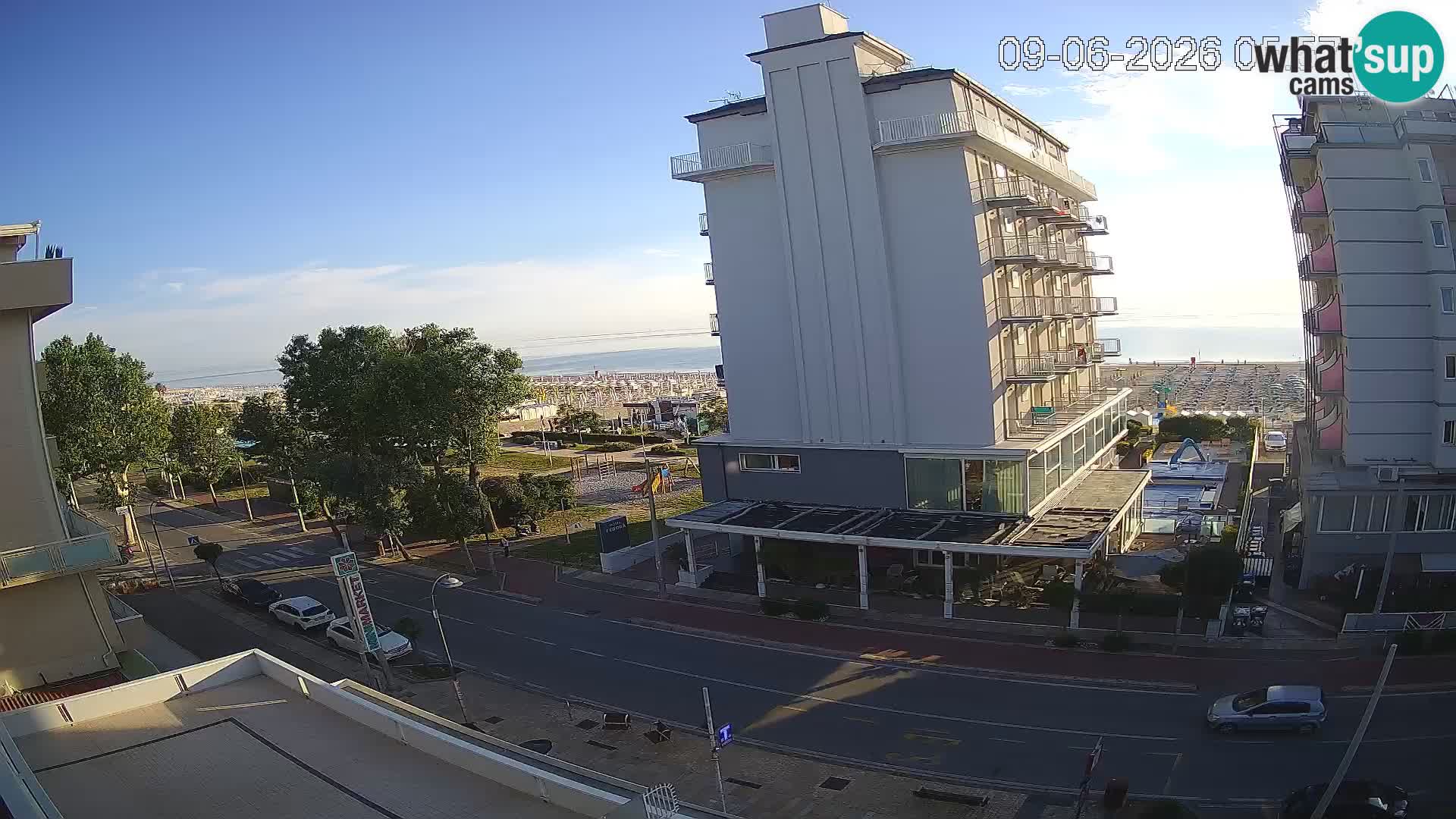 Riccione web kamera plaža i vrtovi La Malfa – plaža Bagni Oreste 115