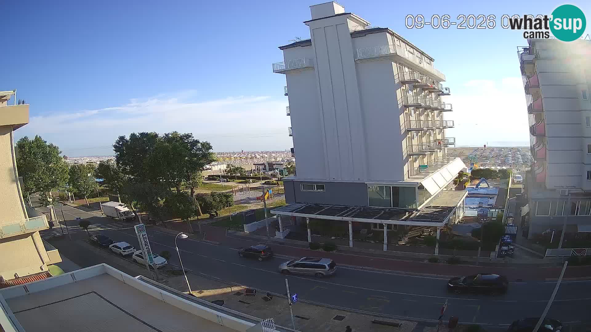 Riccione webcam plage et jardins La Malfa – Bagni Oreste plage 115