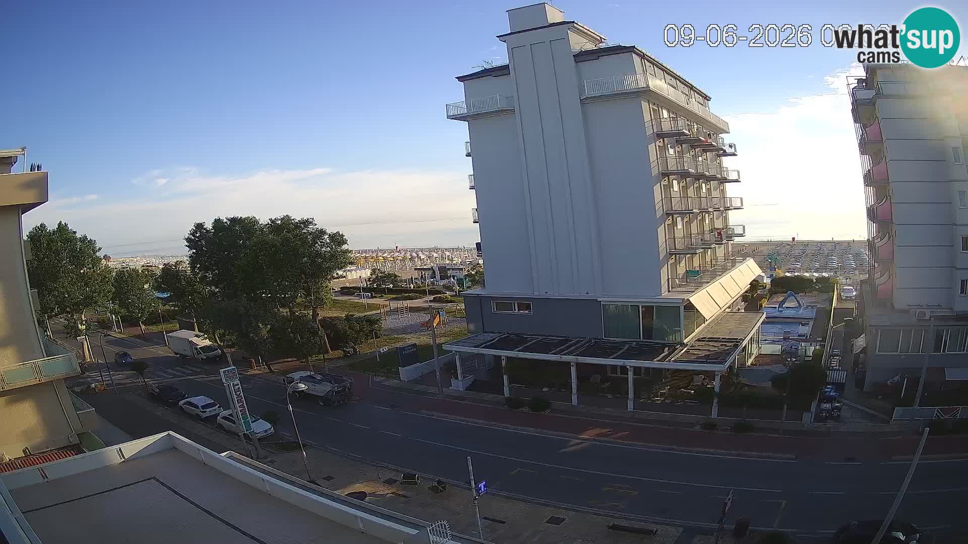 Plaža s spletno kamero Riccione in vrtovi La Malfa – plaža Bagni Oreste 115
