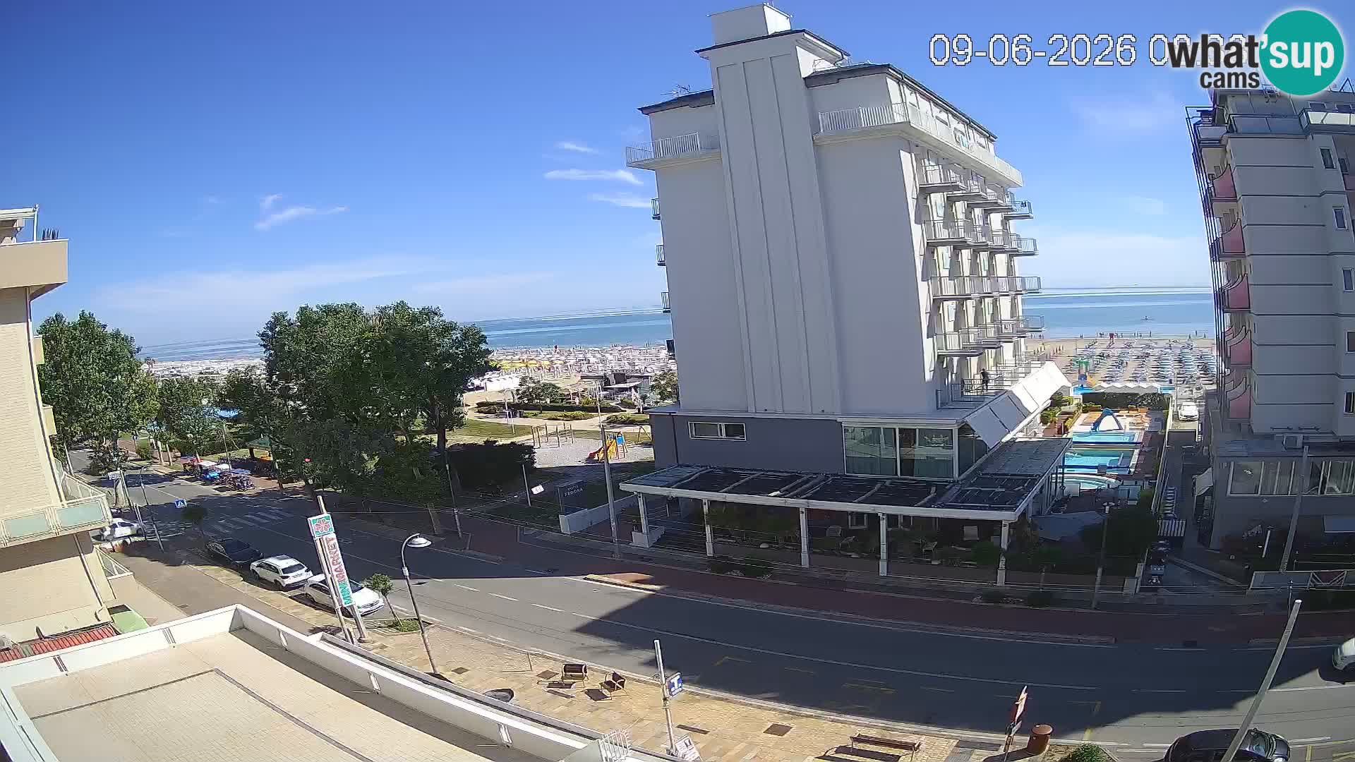 Riccione webcam playa y jardines La Malfa – Playa Bagni Oreste 115