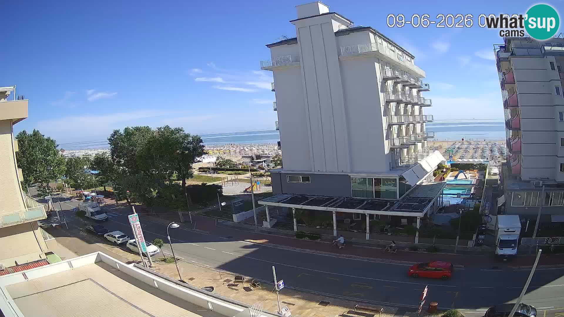 Riccione webcam spiaggia e giardini La Malfa – Bagni Oreste spiaggia 115