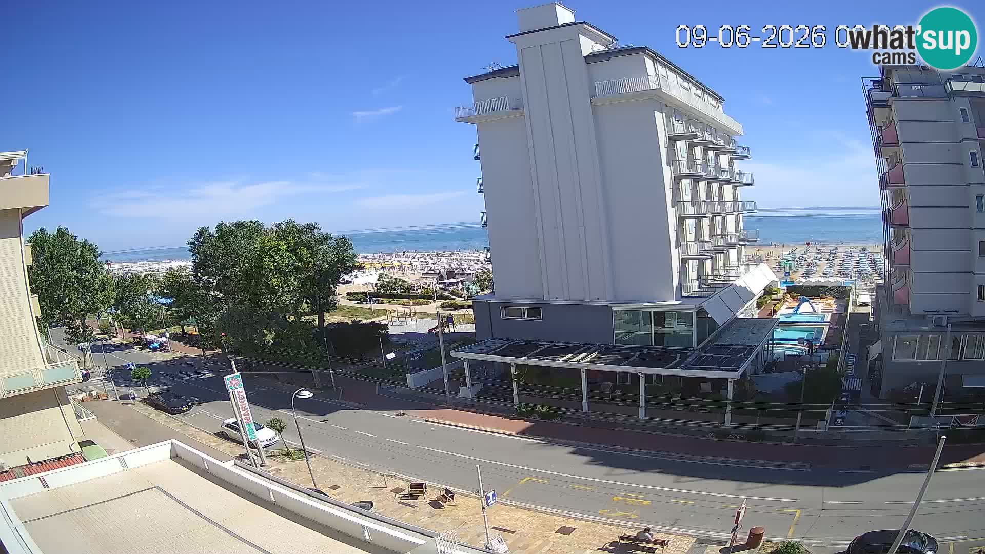 Riccione webcam plage et jardins La Malfa – Bagni Oreste plage 115
