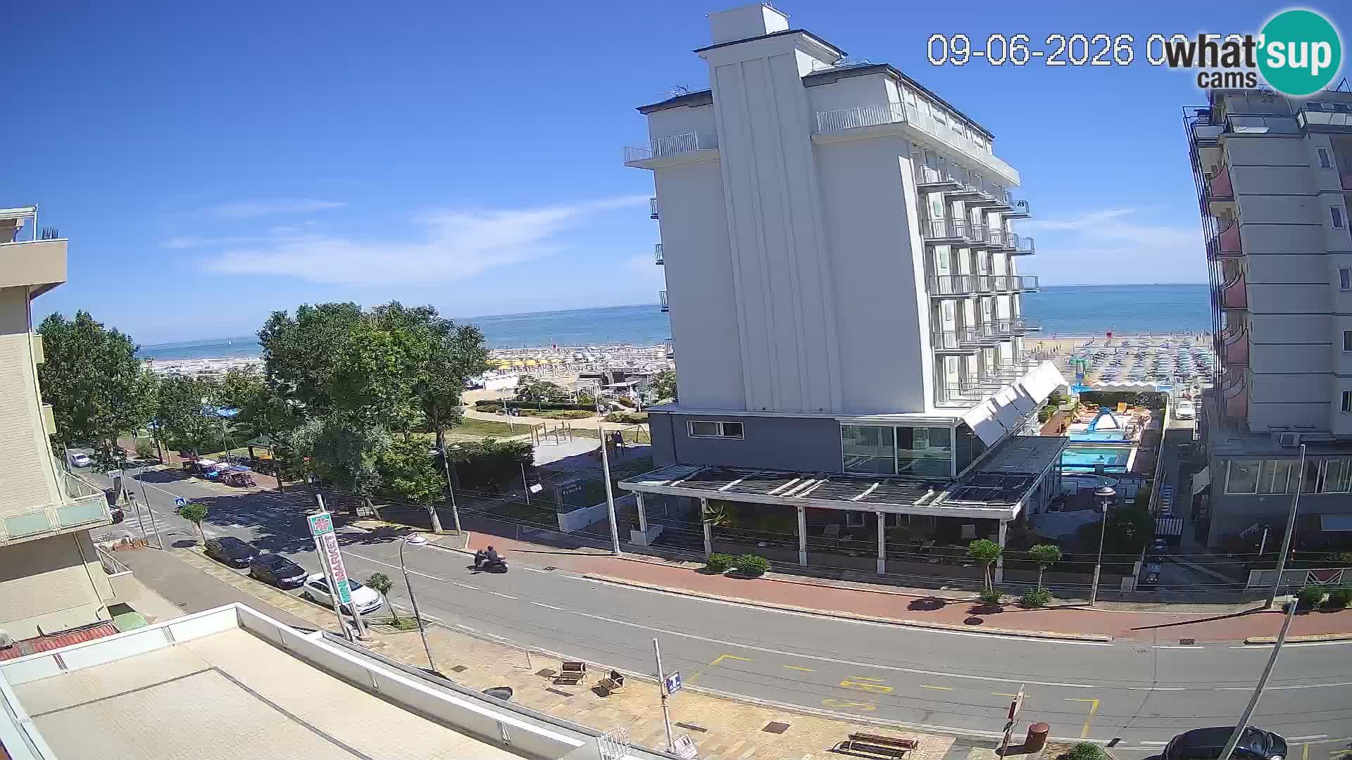 Riccione webcam plage et jardins La Malfa – Bagni Oreste plage 115