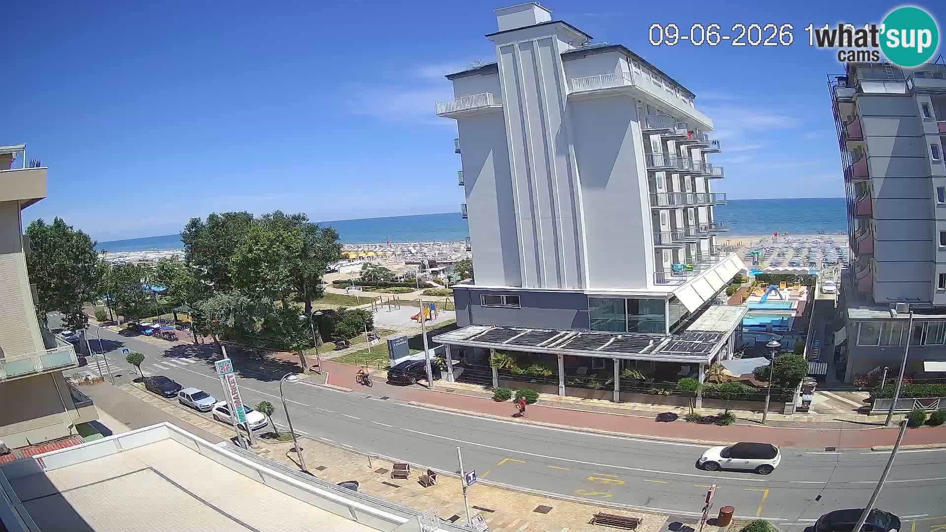 Riccione web kamera plaža i vrtovi La Malfa – plaža Bagni Oreste 115