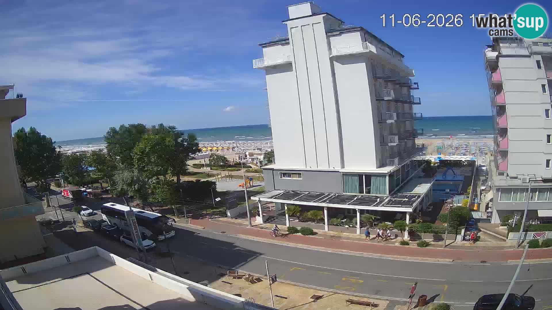 Riccione webcam playa y jardines La Malfa – Playa Bagni Oreste 115