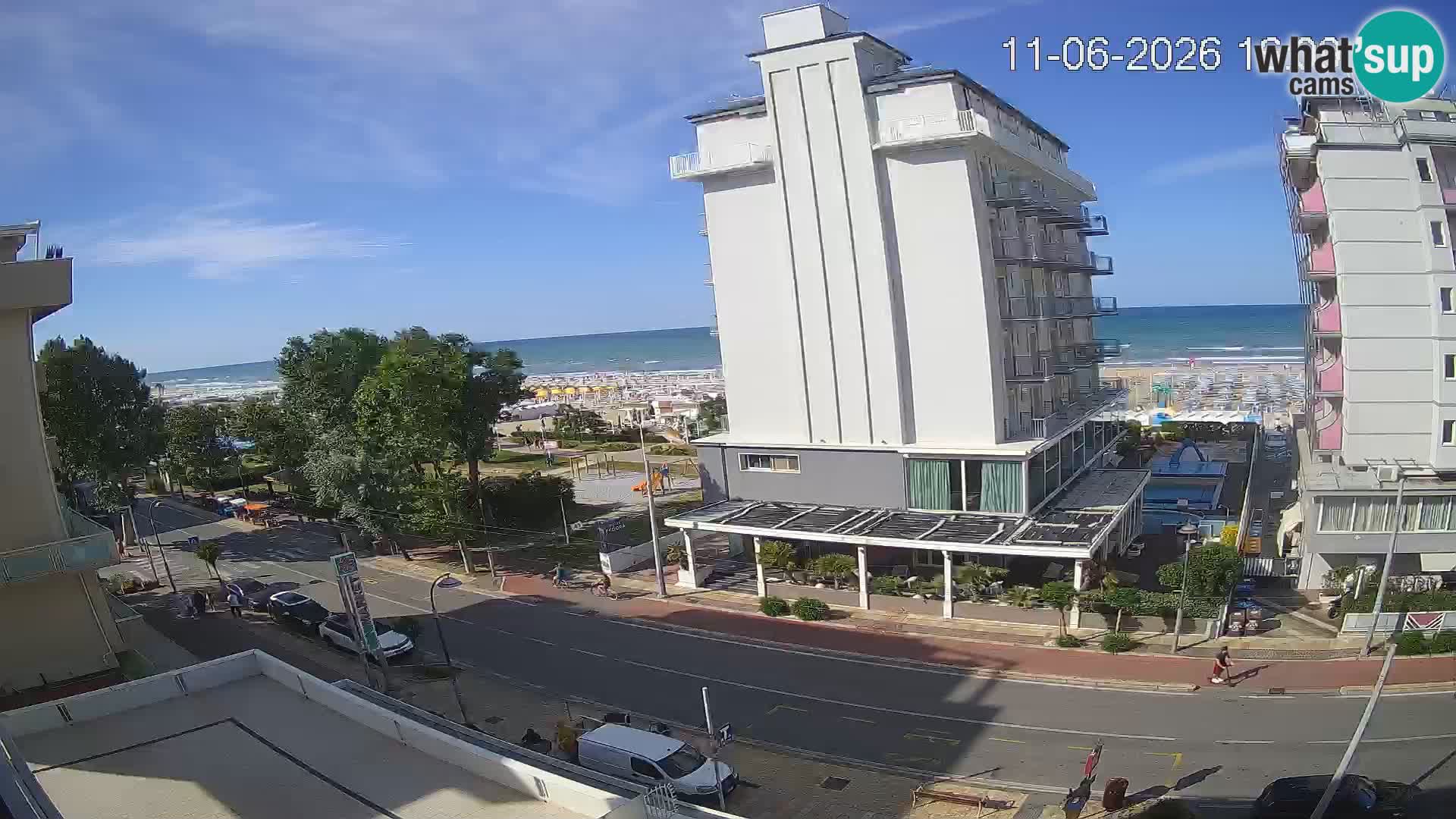 Riccione webcam playa y jardines La Malfa – Playa Bagni Oreste 115