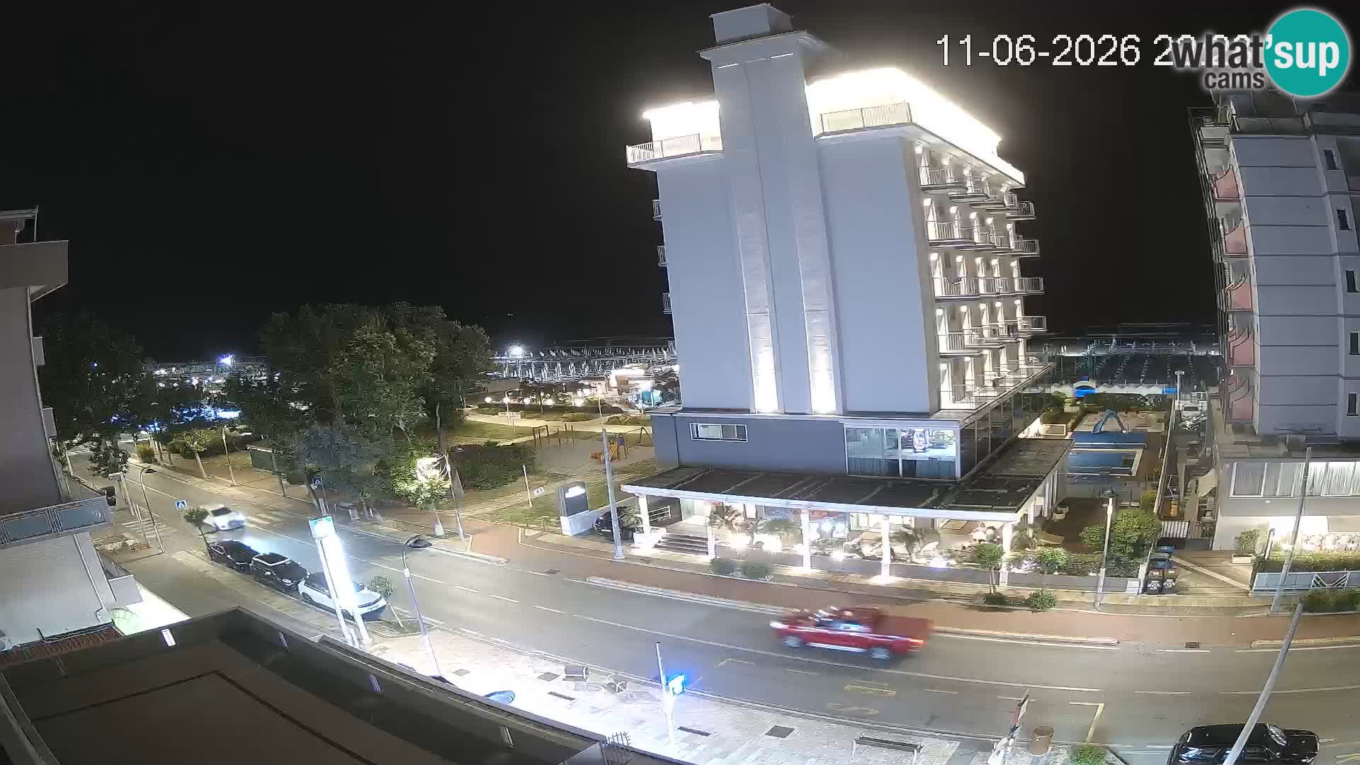 Riccione webcam playa y jardines La Malfa – Playa Bagni Oreste 115