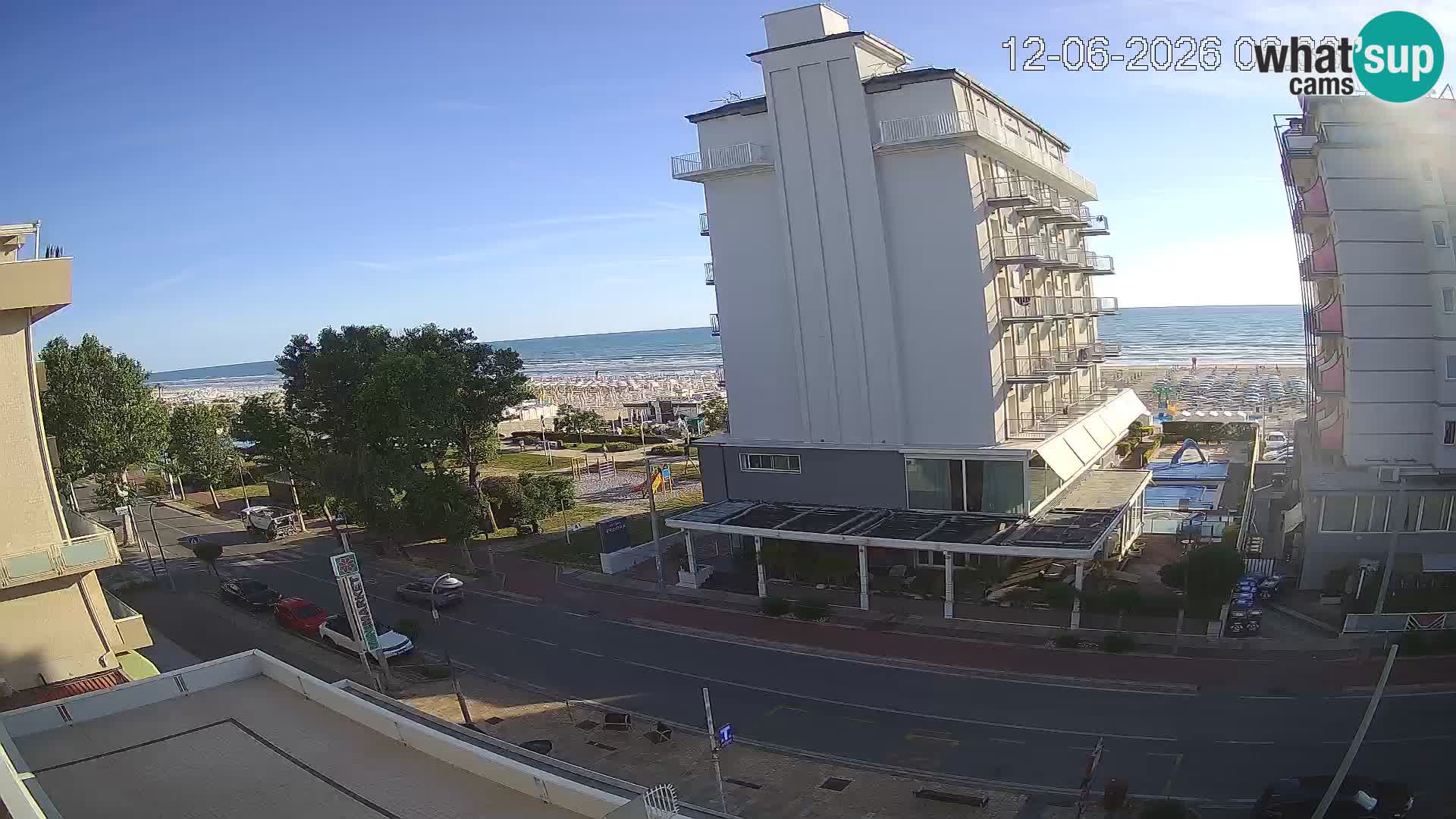 Riccione webcam playa y jardines La Malfa – Playa Bagni Oreste 115