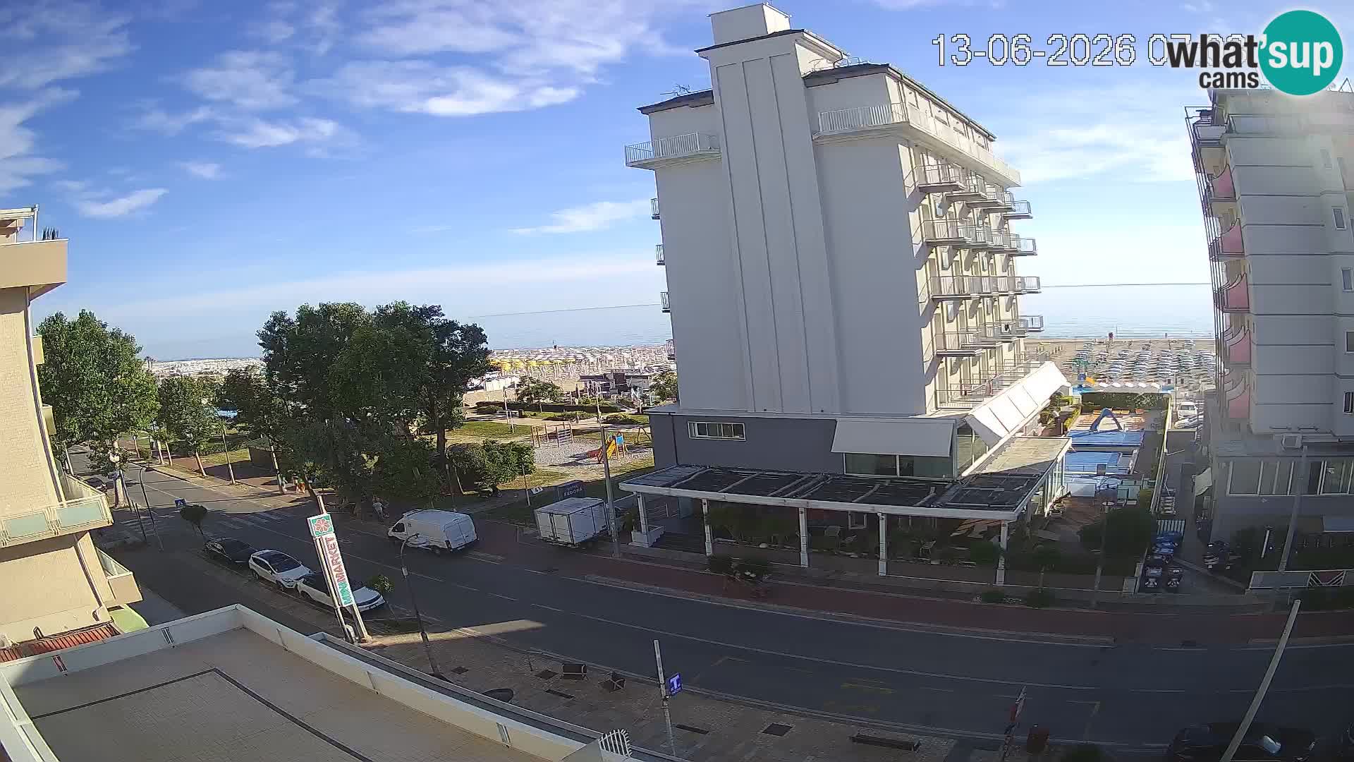 Riccione webcam spiaggia e giardini La Malfa – Bagni Oreste spiaggia 115