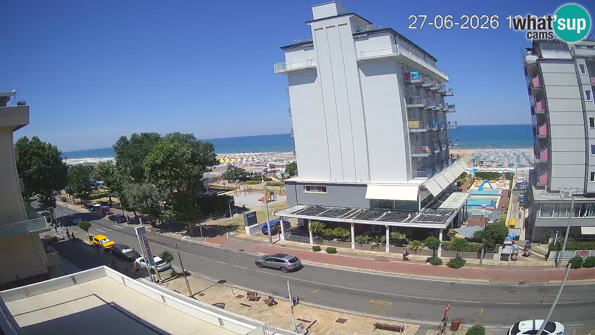Riccione web kamera plaža i vrtovi La Malfa – plaža Bagni Oreste 115