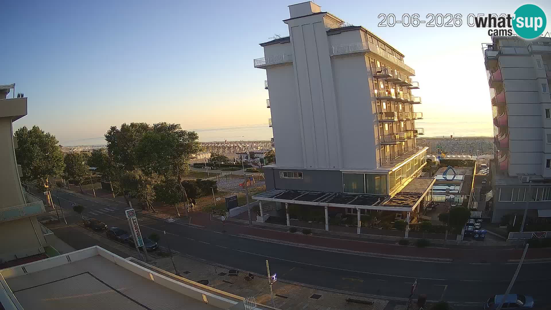 Riccione webcam spiaggia e giardini La Malfa – Bagni Oreste spiaggia 115