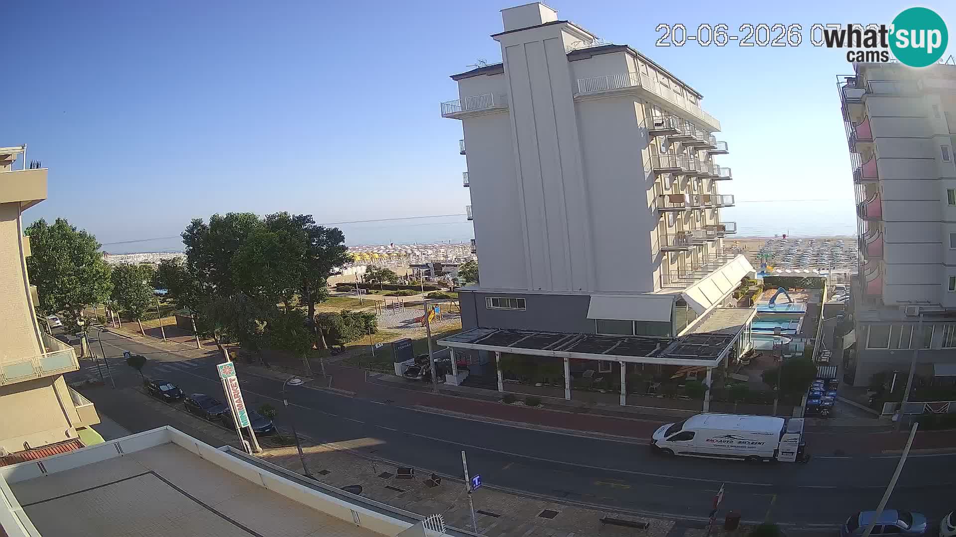 Riccione webcam spiaggia e giardini La Malfa – Bagni Oreste spiaggia 115