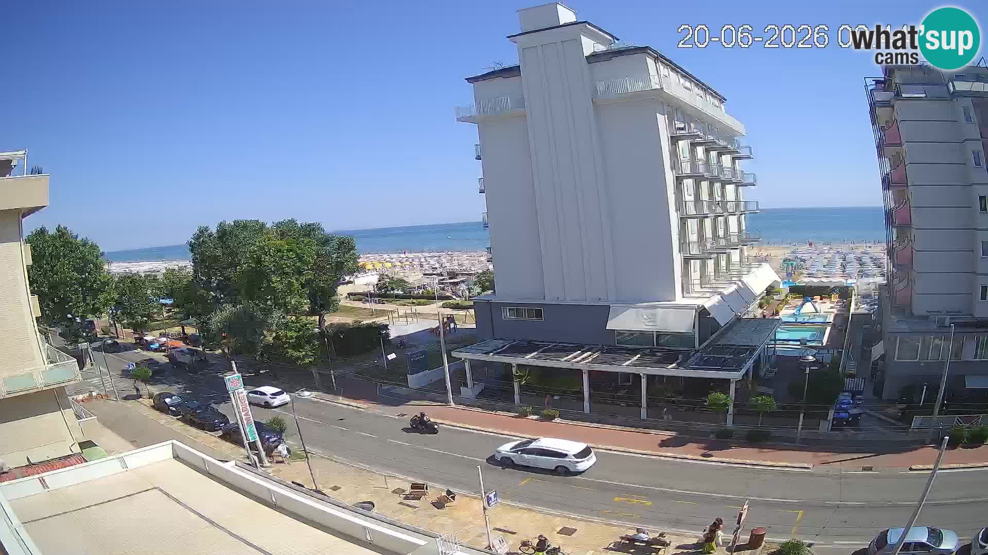 Riccione webcam spiaggia e giardini La Malfa – Bagni Oreste spiaggia 115