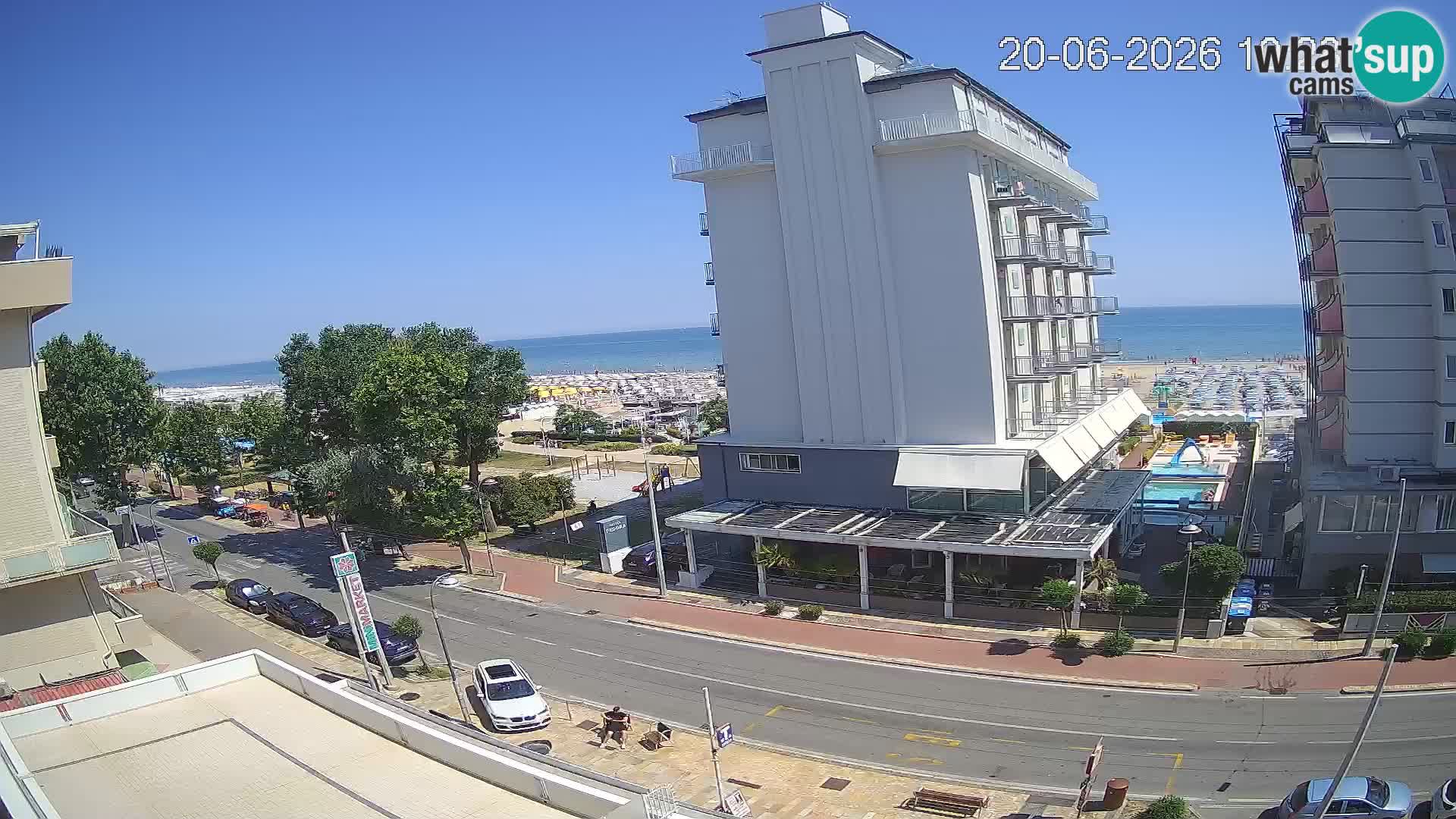 Riccione Webcam Strand und Gärten La Malfa – Bagni Oreste Strand 115