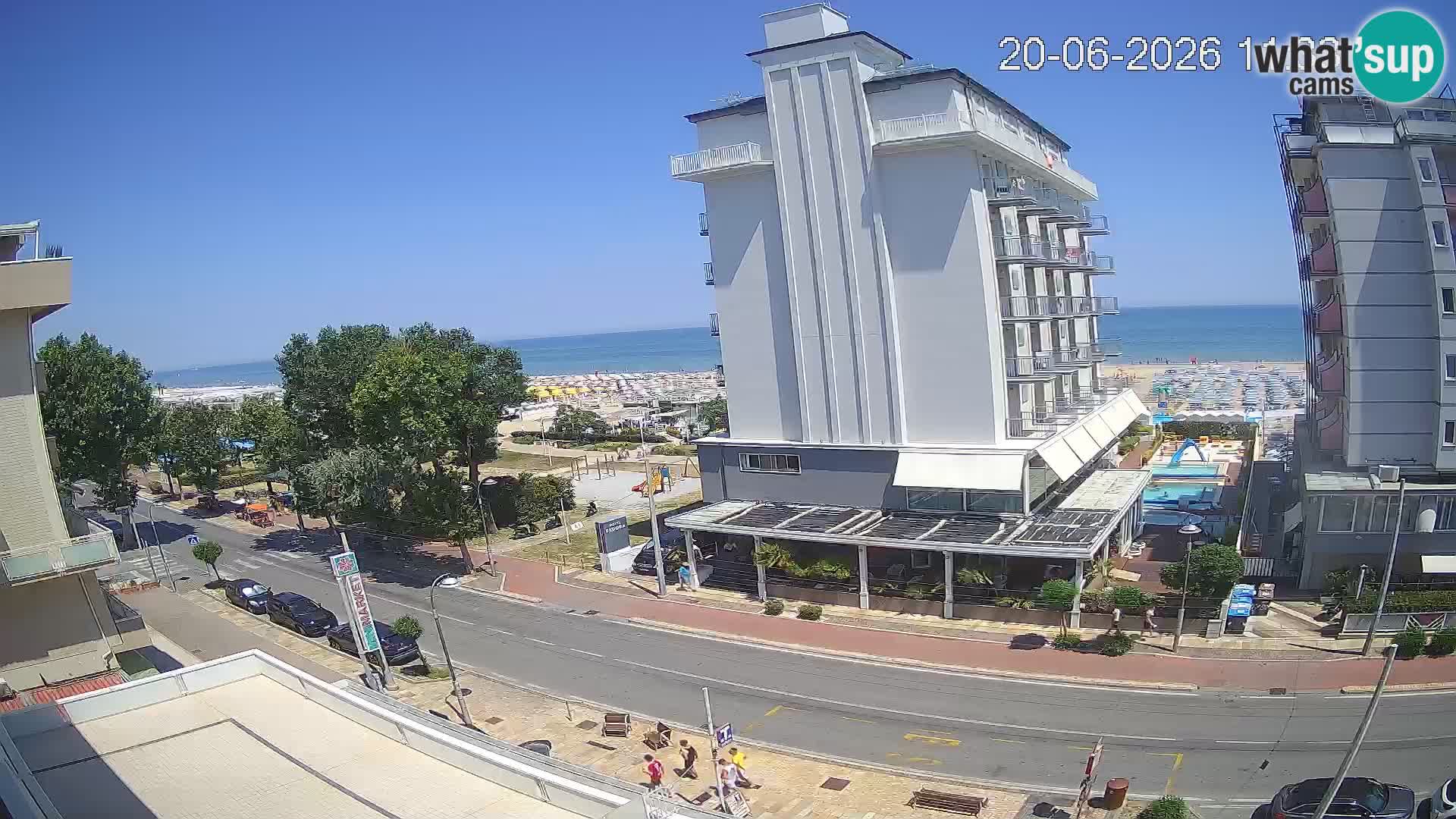 Riccione webcam playa y jardines La Malfa – Playa Bagni Oreste 115