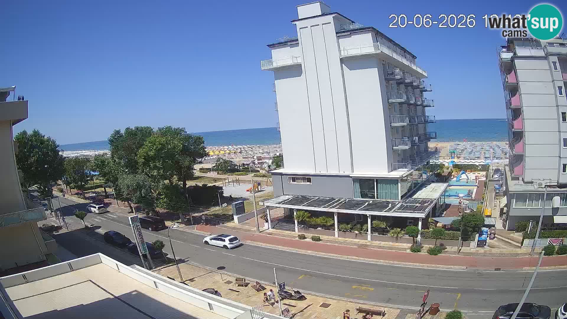 Riccione webcam playa y jardines La Malfa – Playa Bagni Oreste 115