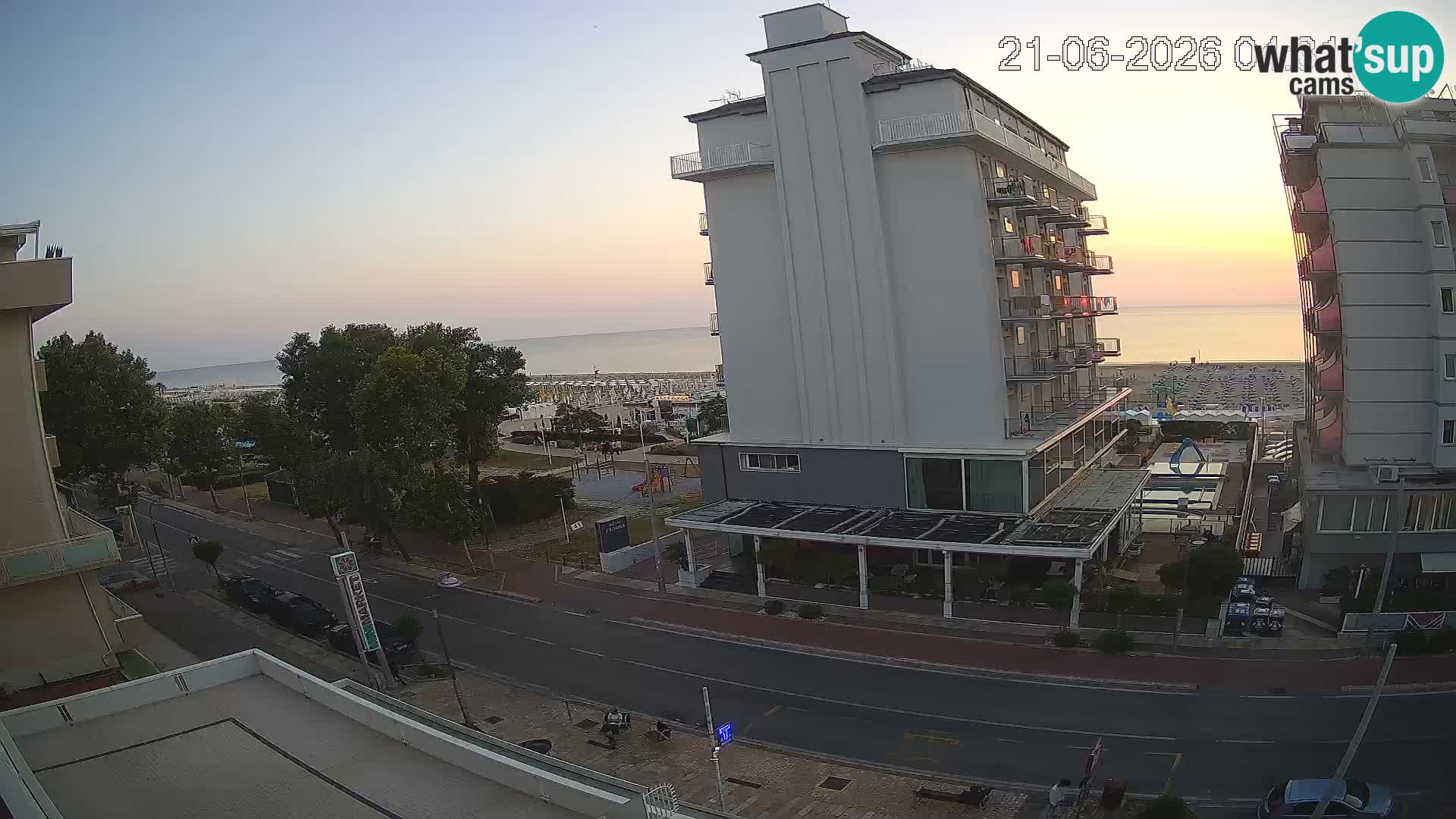 Riccione web kamera plaža i vrtovi La Malfa – plaža Bagni Oreste 115
