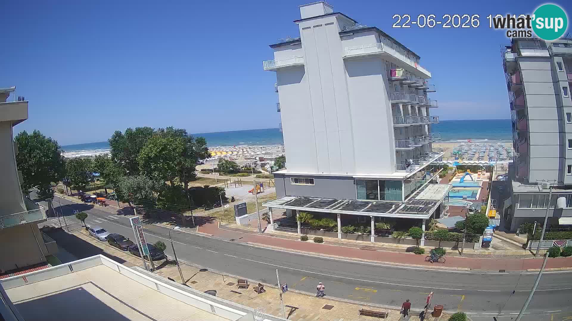 Riccione Webcam Strand und Gärten La Malfa – Bagni Oreste Strand 115