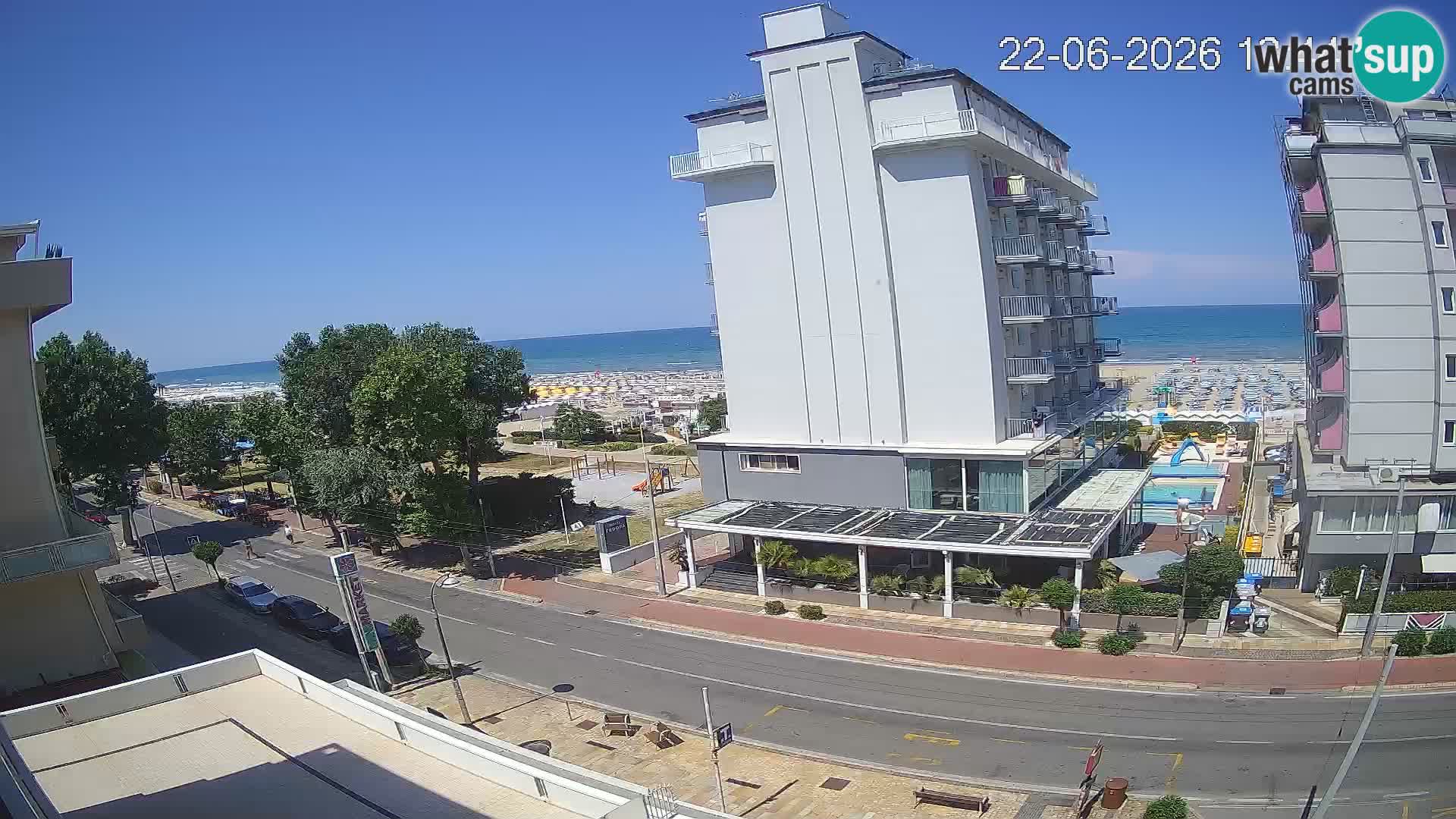 Riccione webcam spiaggia e giardini La Malfa – Bagni Oreste spiaggia 115