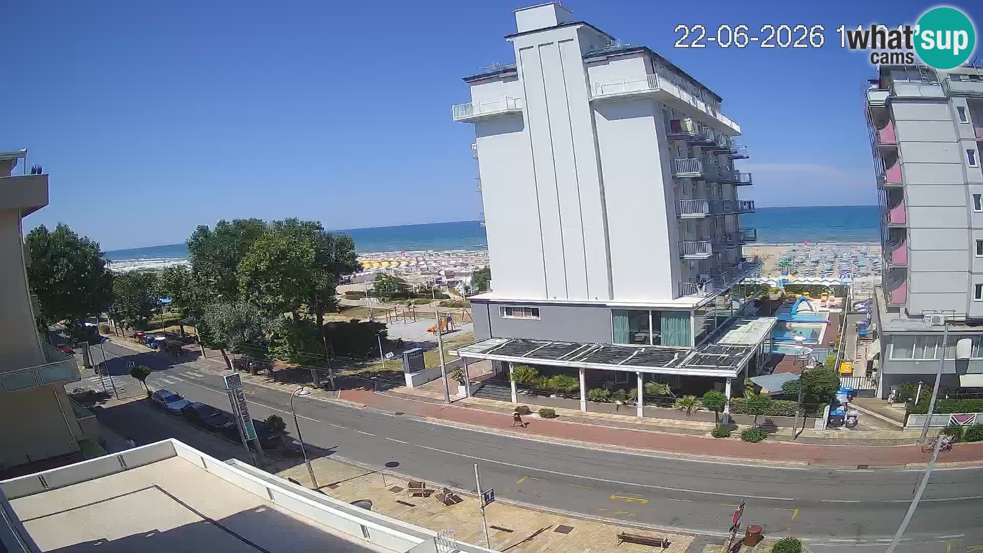 Riccione Webcam Strand und Gärten La Malfa – Bagni Oreste Strand 115