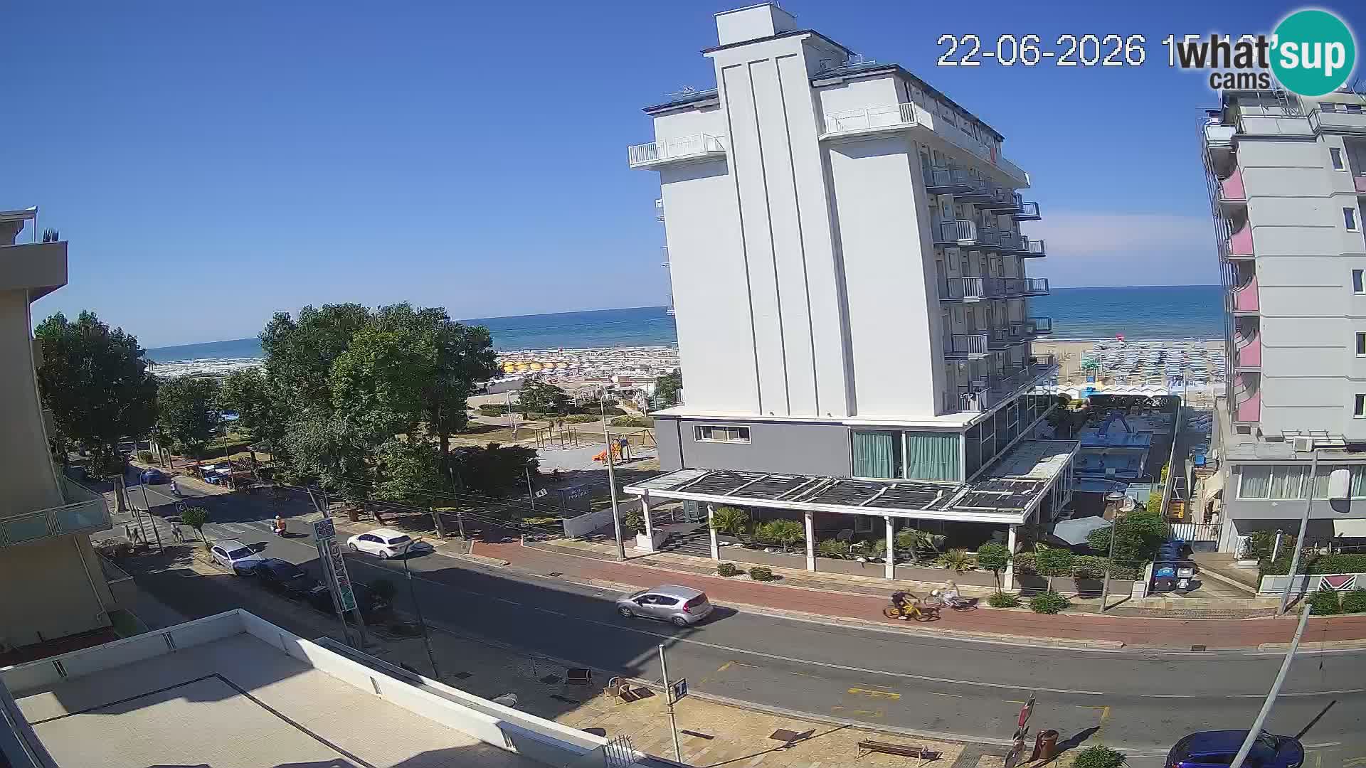 Riccione Webcam Strand und Gärten La Malfa – Bagni Oreste Strand 115