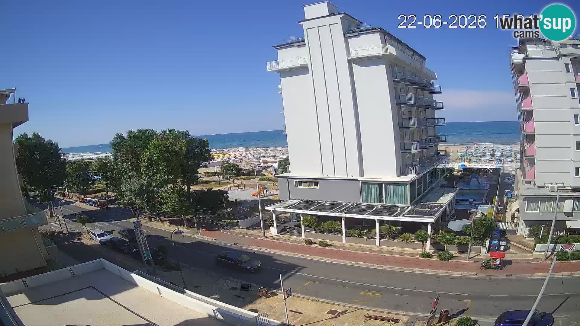 Riccione webcam plage et jardins La Malfa – Bagni Oreste plage 115