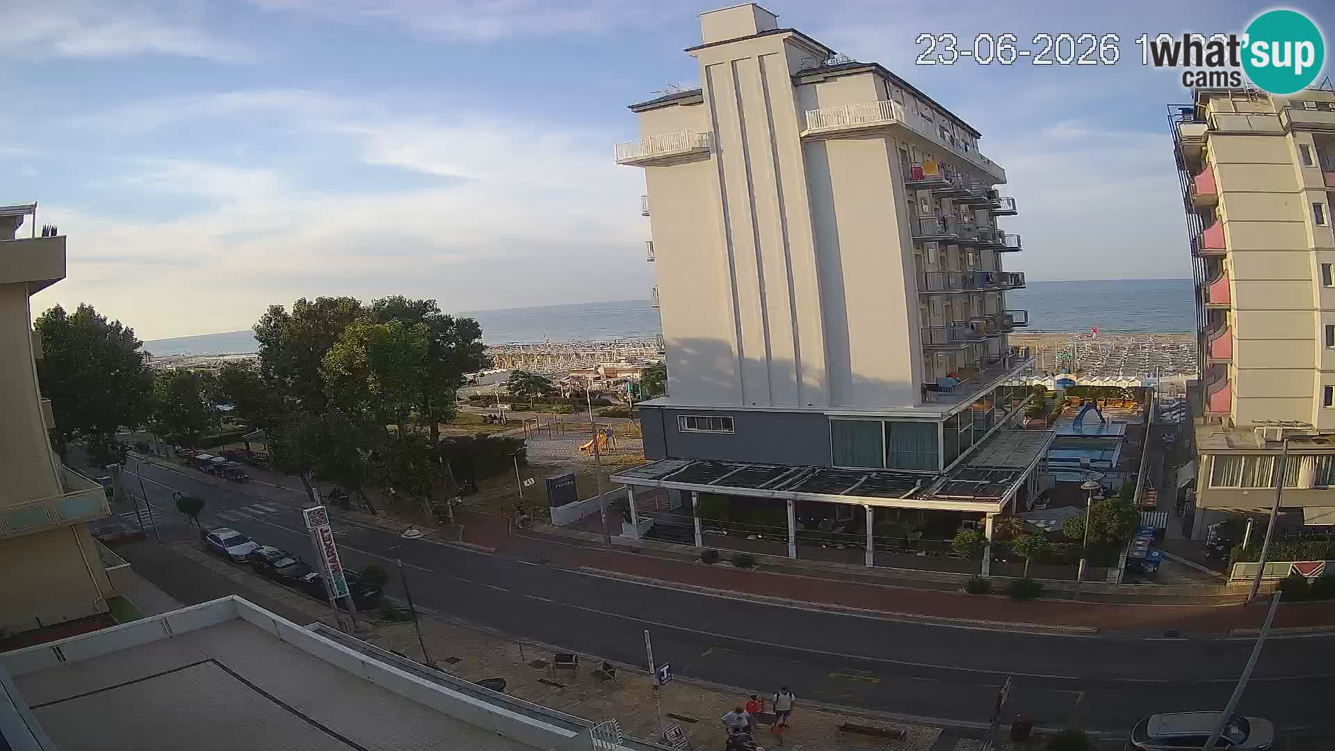 Riccione webcam plage et jardins La Malfa – Bagni Oreste plage 115