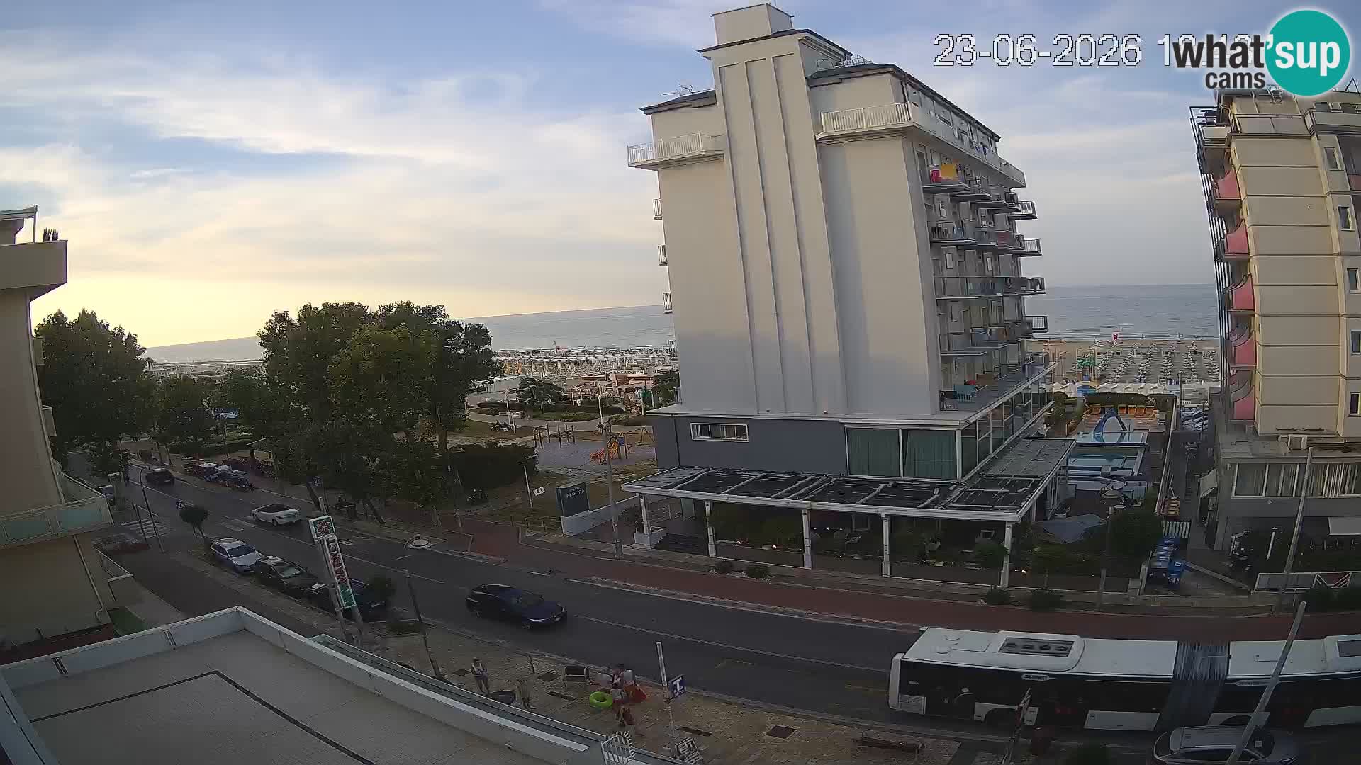 Riccione Webcam Strand und Gärten La Malfa – Bagni Oreste Strand 115