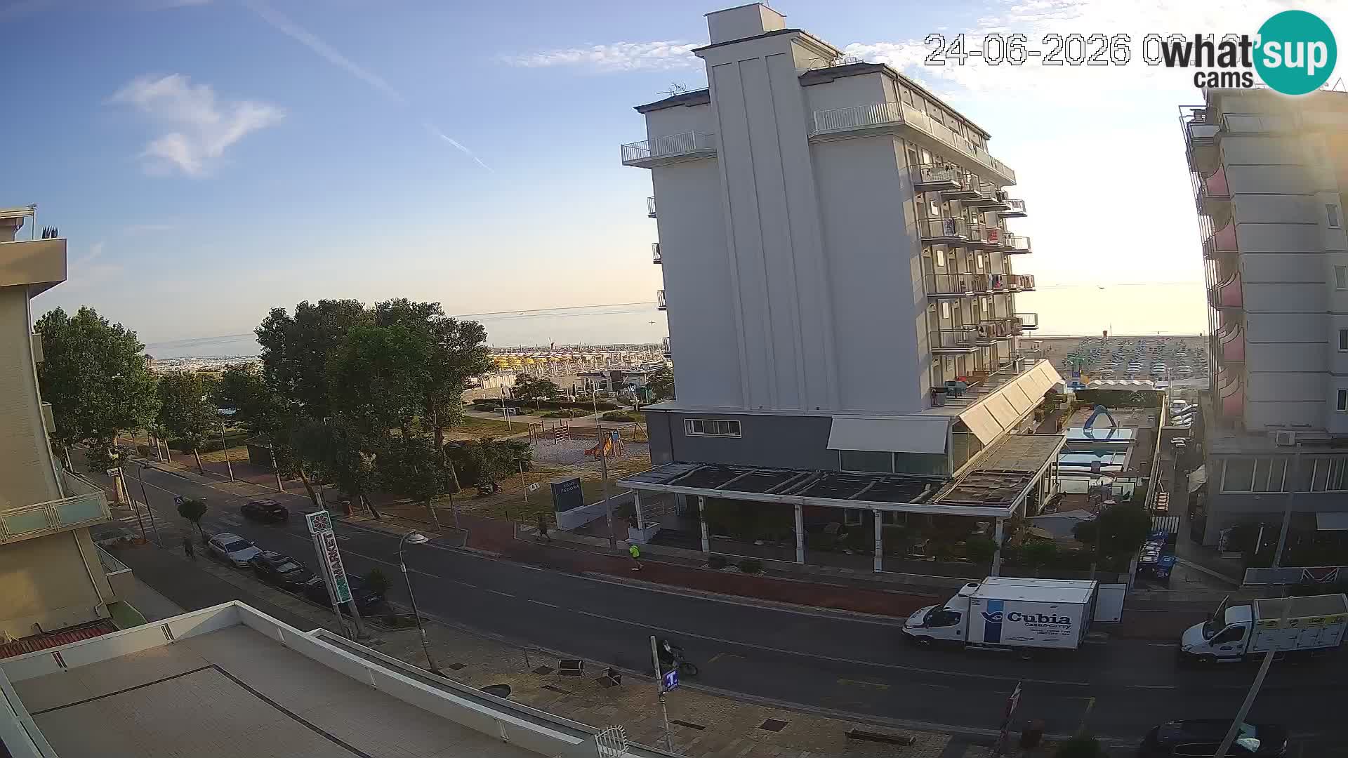 Riccione webcam spiaggia e giardini La Malfa – Bagni Oreste spiaggia 115