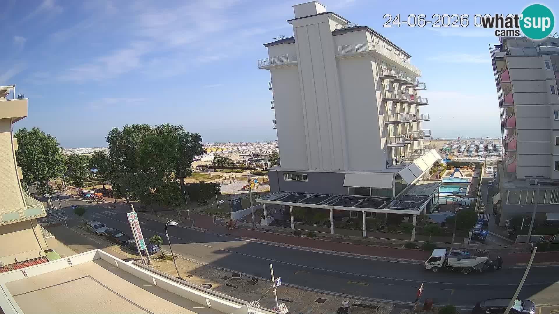 Riccione webcam spiaggia e giardini La Malfa – Bagni Oreste spiaggia 115