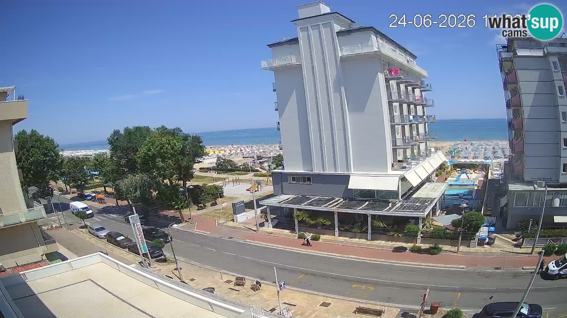 Riccione Webcam Strand und Gärten La Malfa – Bagni Oreste Strand 115