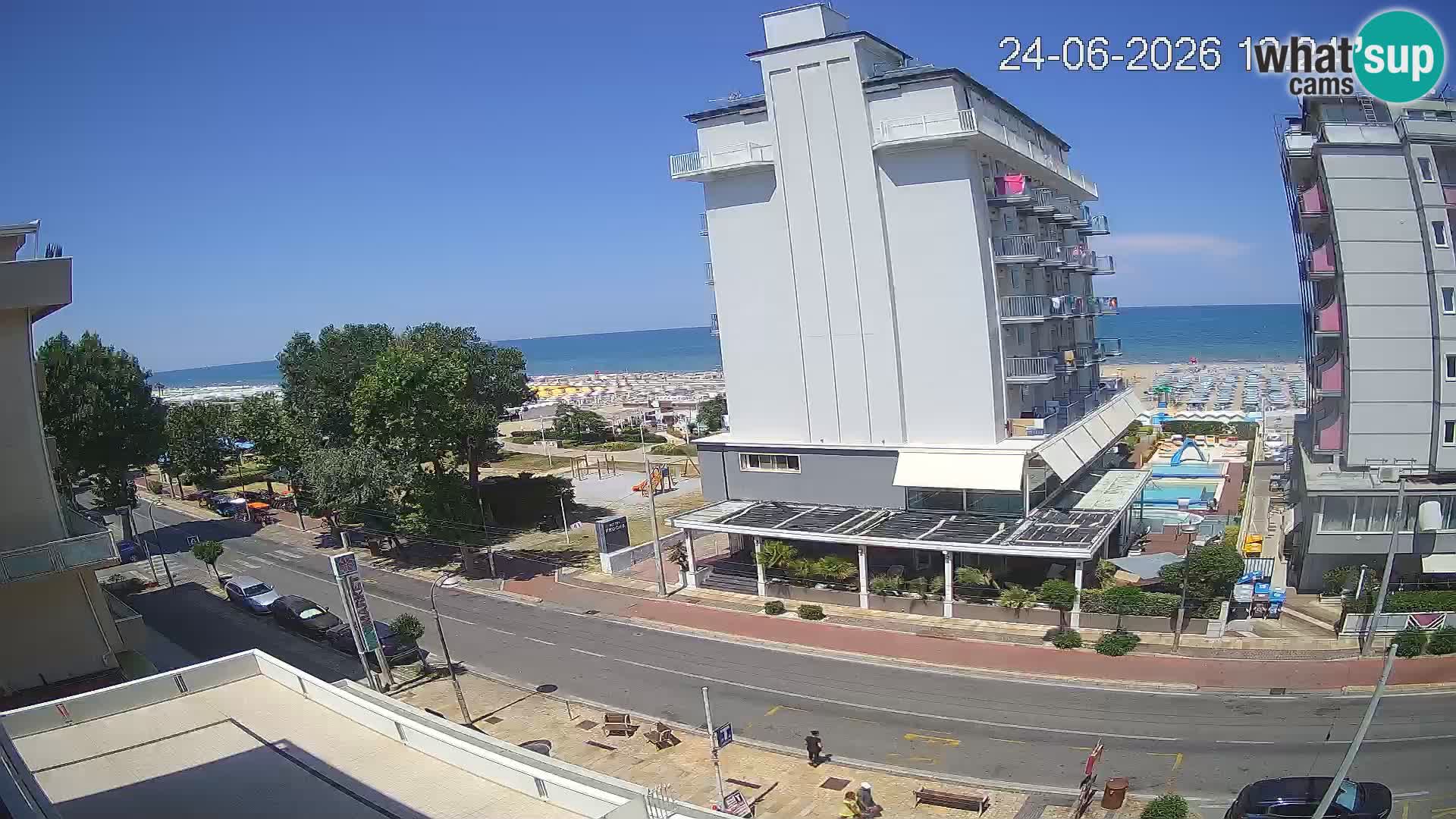 Riccione webcam playa y jardines La Malfa – Playa Bagni Oreste 115