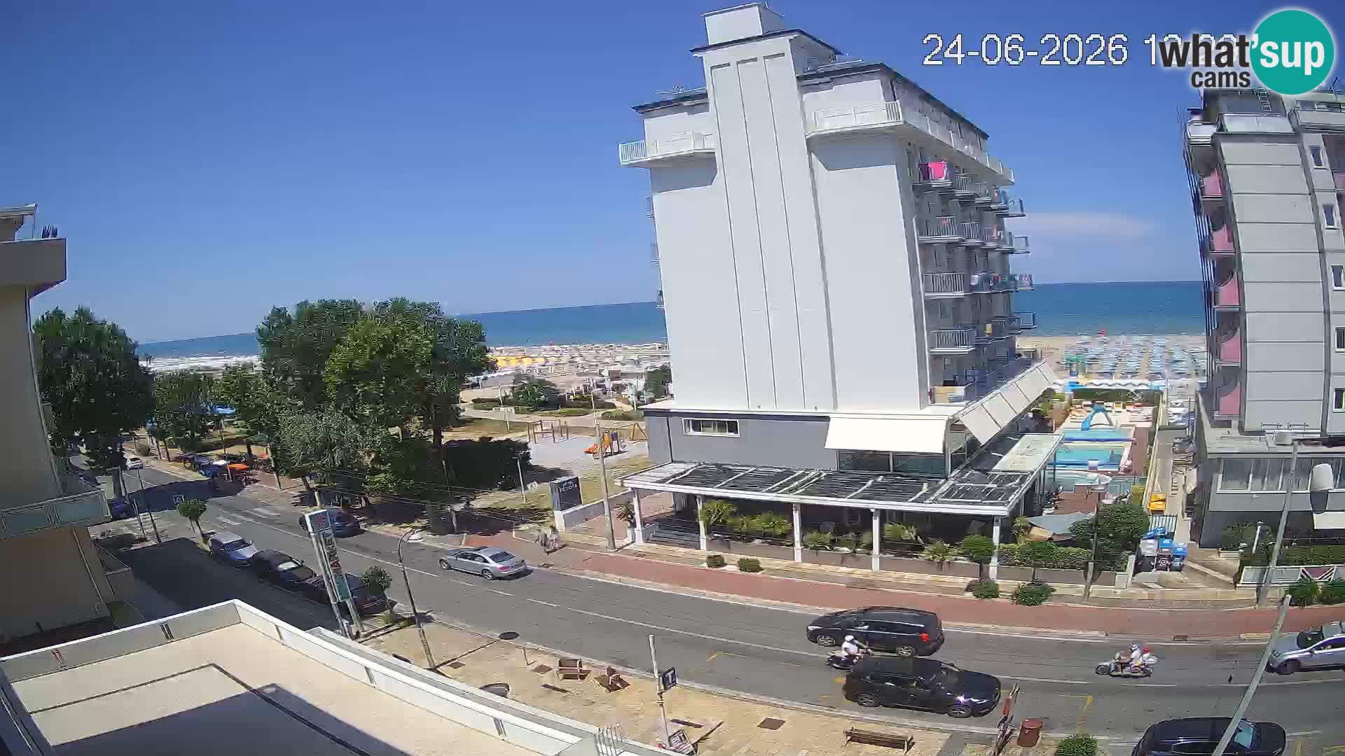Riccione webcam plage et jardins La Malfa – Bagni Oreste plage 115