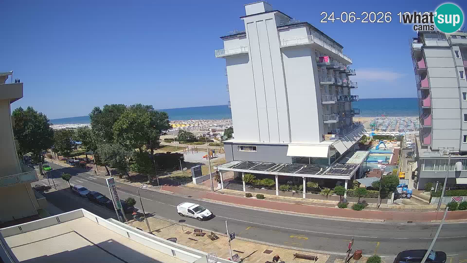 Riccione webcam plage et jardins La Malfa – Bagni Oreste plage 115