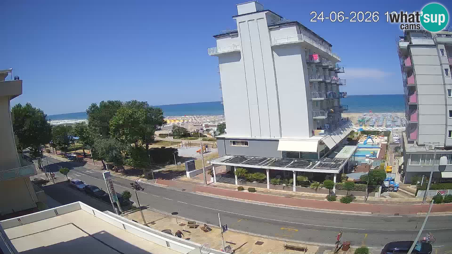 Riccione Webcam Strand und Gärten La Malfa – Bagni Oreste Strand 115
