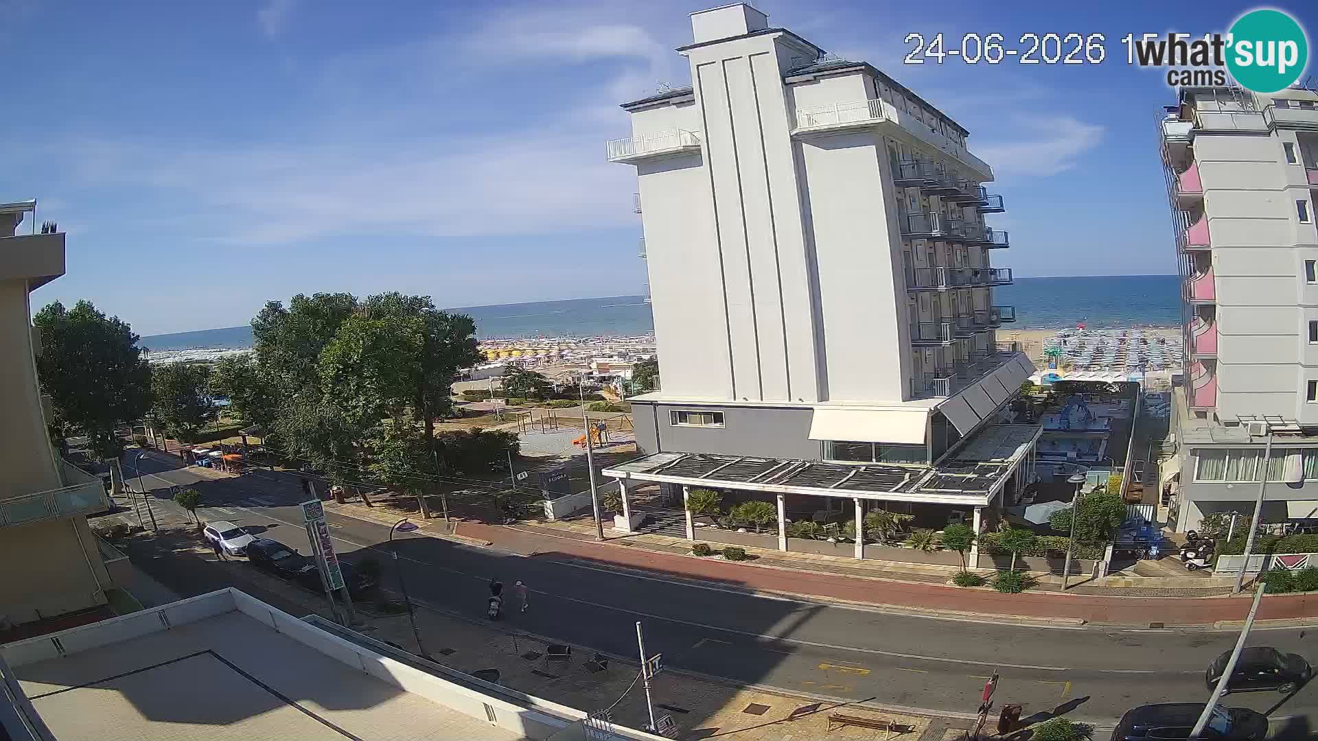 Riccione webcam playa y jardines La Malfa – Playa Bagni Oreste 115