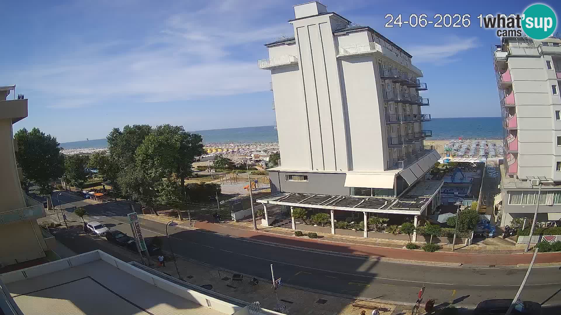 Riccione web kamera plaža i vrtovi La Malfa – plaža Bagni Oreste 115
