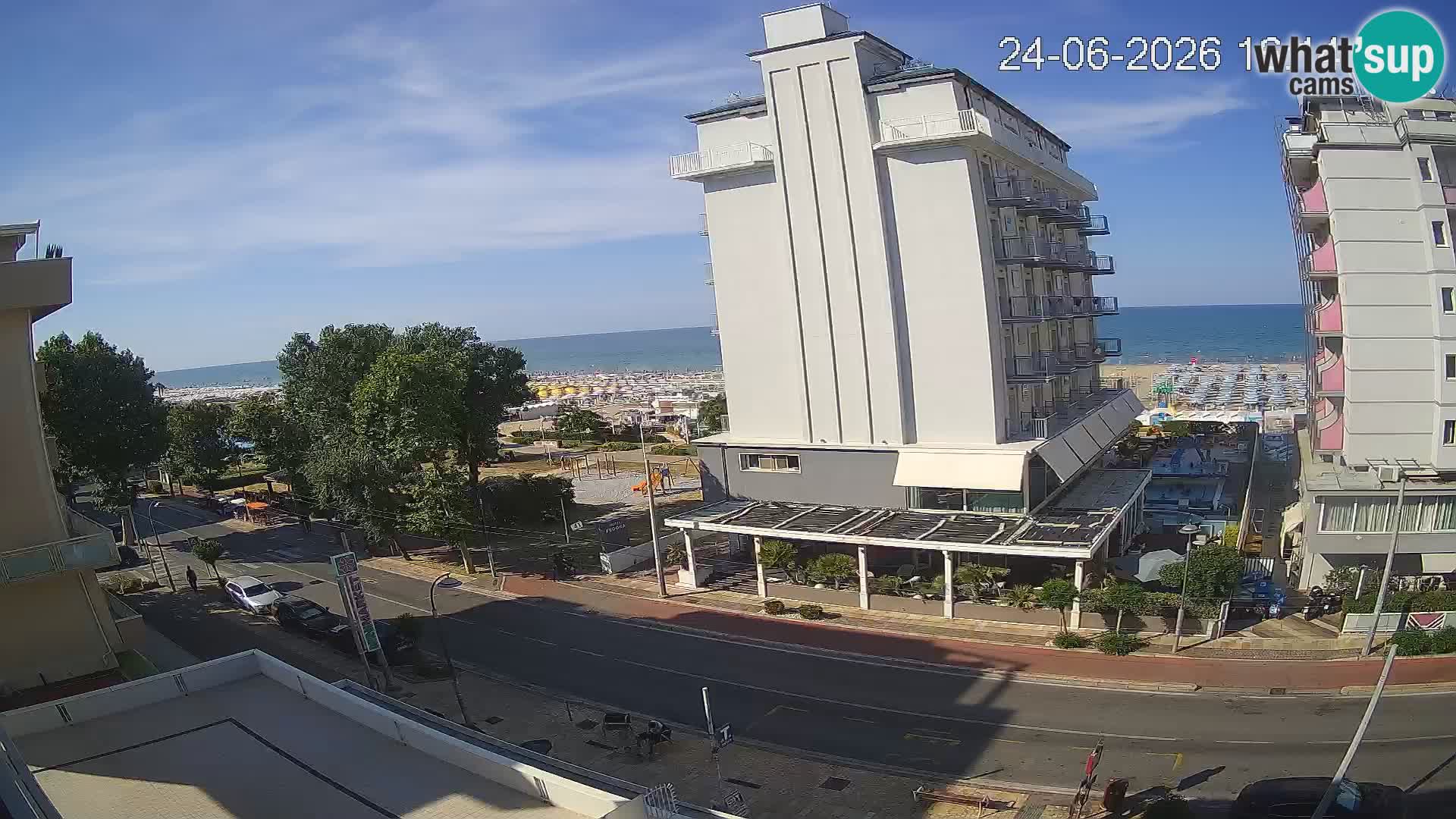 Riccione webcam plage et jardins La Malfa – Bagni Oreste plage 115