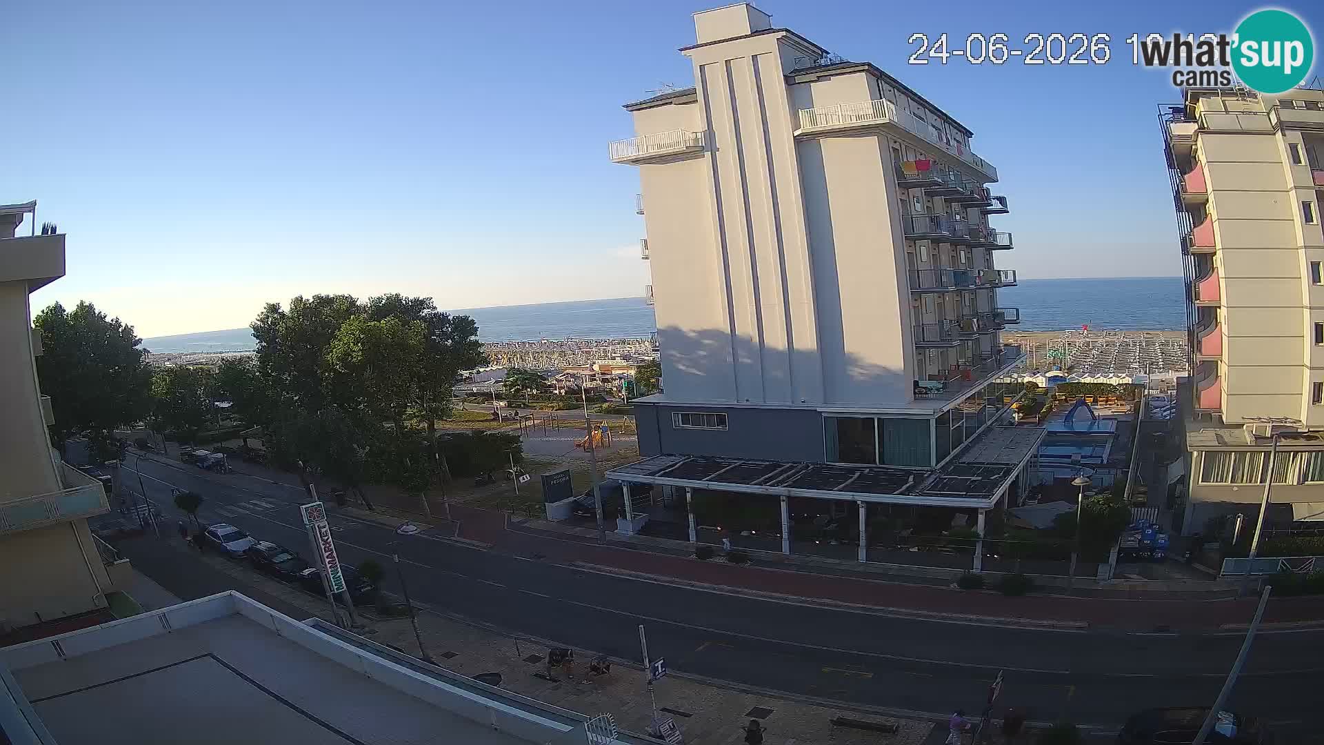 Riccione Webcam Strand und Gärten La Malfa – Bagni Oreste Strand 115
