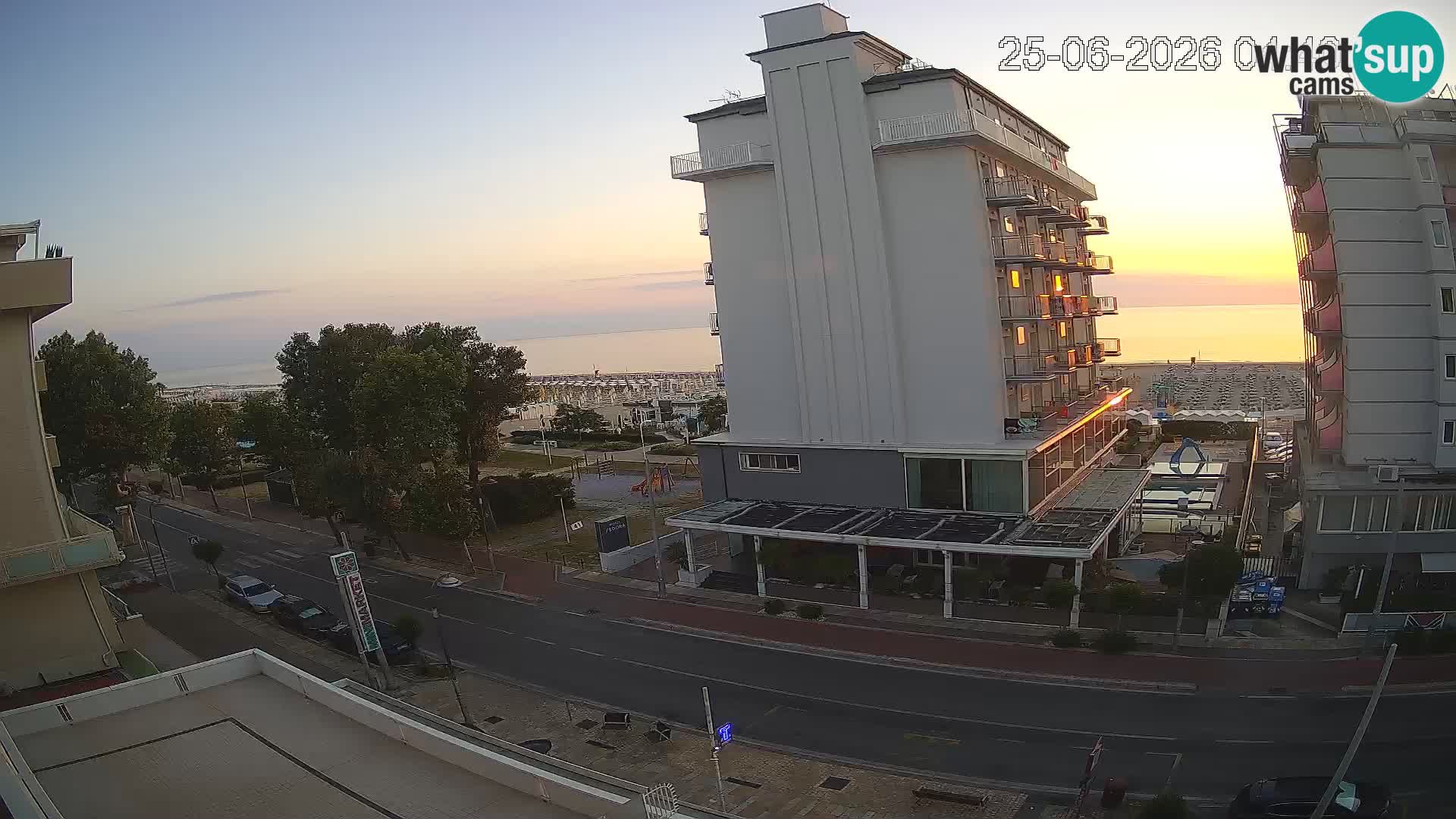 Riccione Webcam Strand und Gärten La Malfa – Bagni Oreste Strand 115