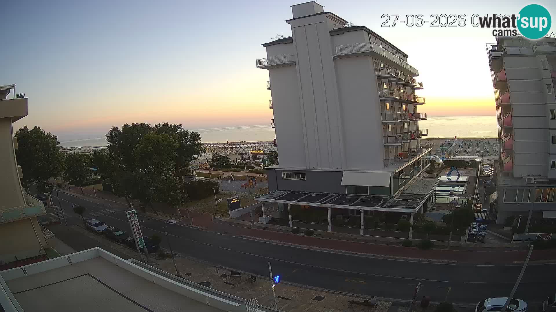 Riccione webcam playa y jardines La Malfa – Playa Bagni Oreste 115