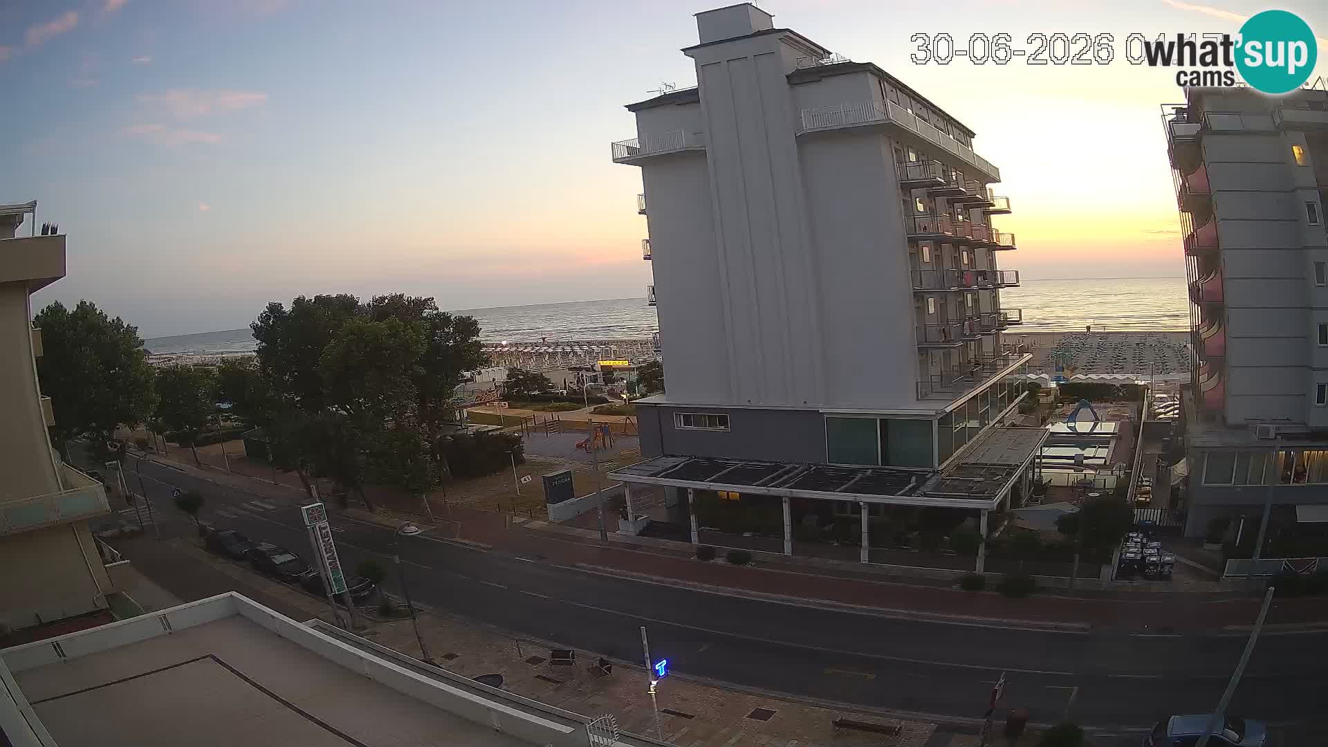 Riccione webcam plage et jardins La Malfa – Bagni Oreste plage 115