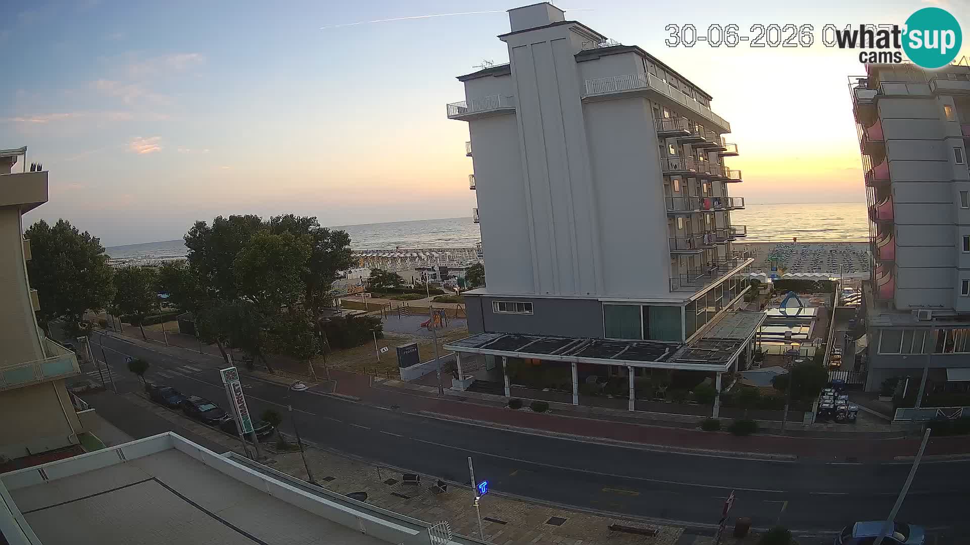 Riccione webcam playa y jardines La Malfa – Playa Bagni Oreste 115